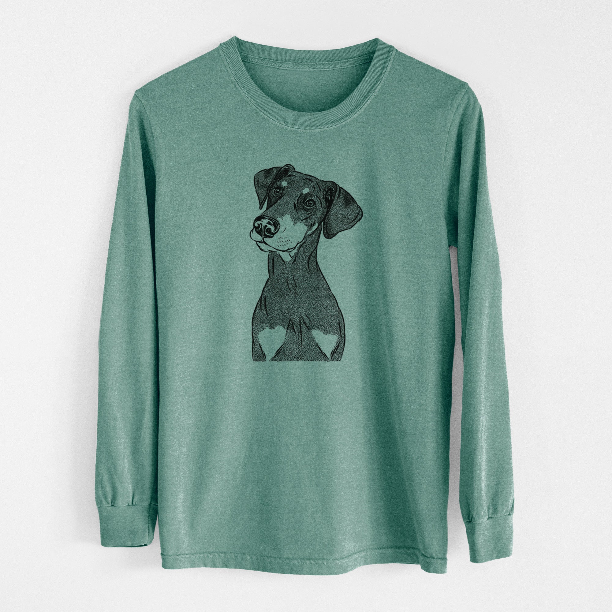 Bare Iroh the Doberman Pinscher - Men's Heavyweight 100% Cotton Long Sleeve