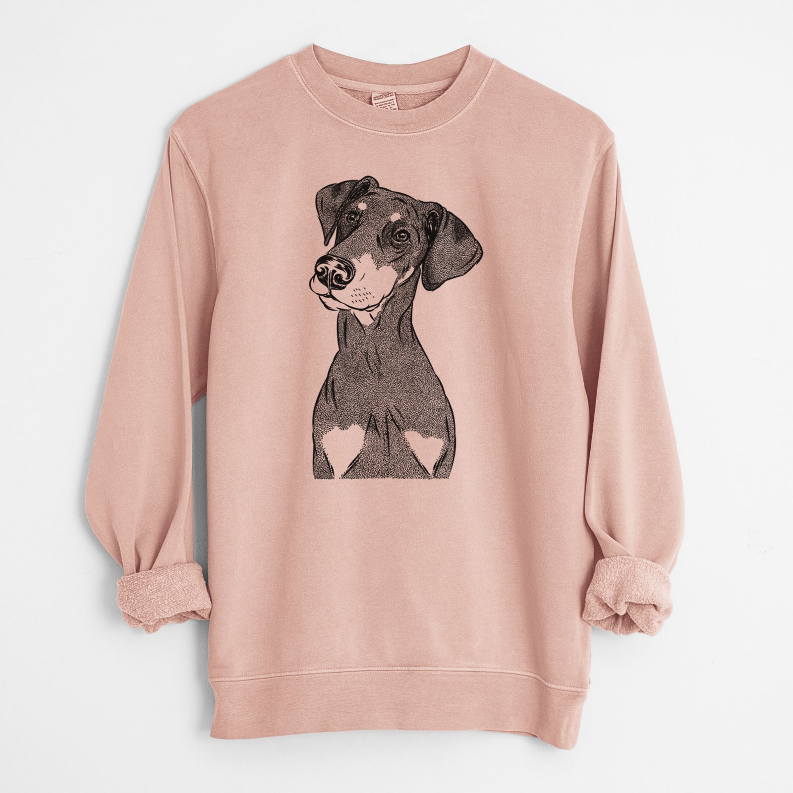 Bare Iroh the Doberman Pinscher - Unisex Pigment Dyed Crew Sweatshirt