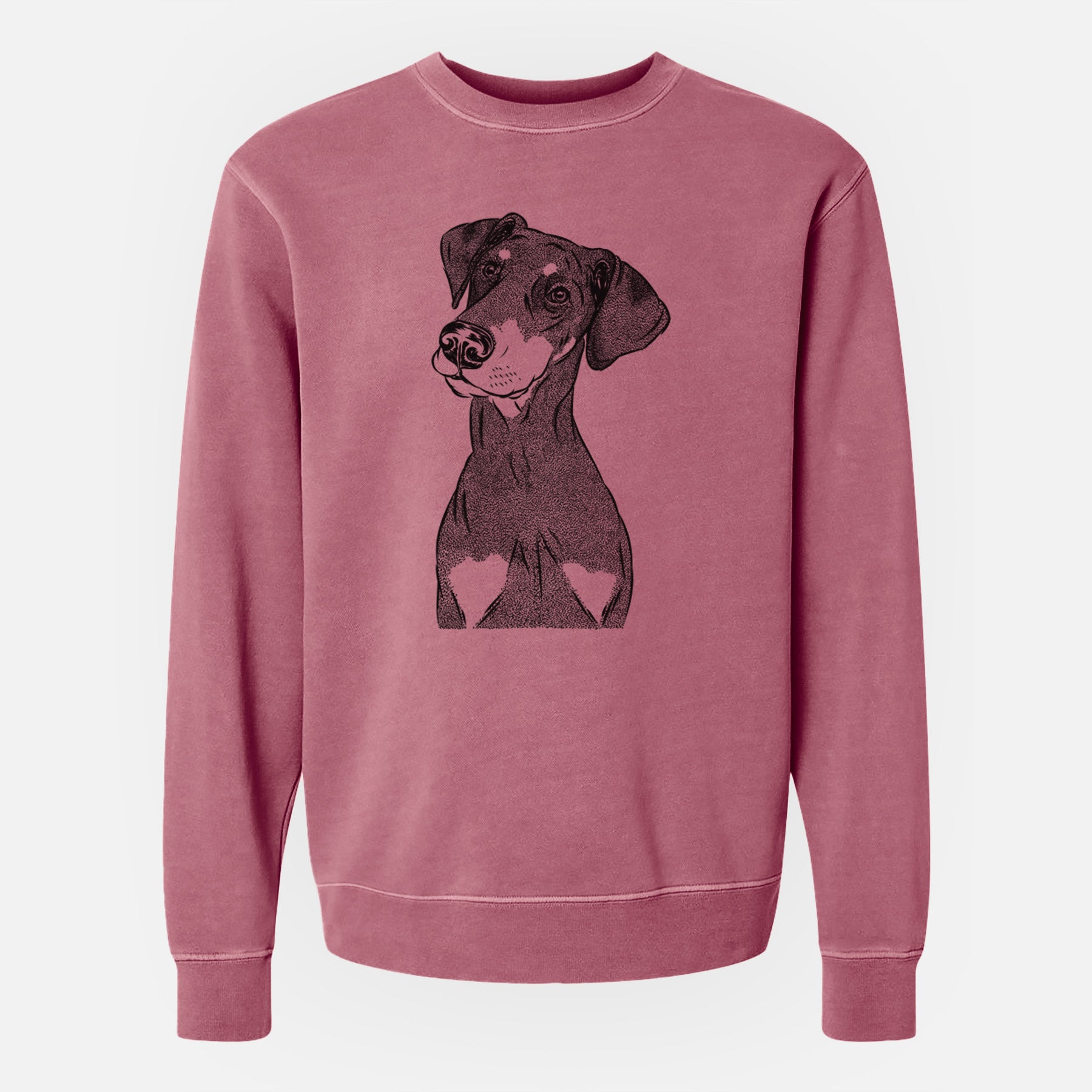 Bare Iroh the Doberman Pinscher - Unisex Pigment Dyed Crew Sweatshirt