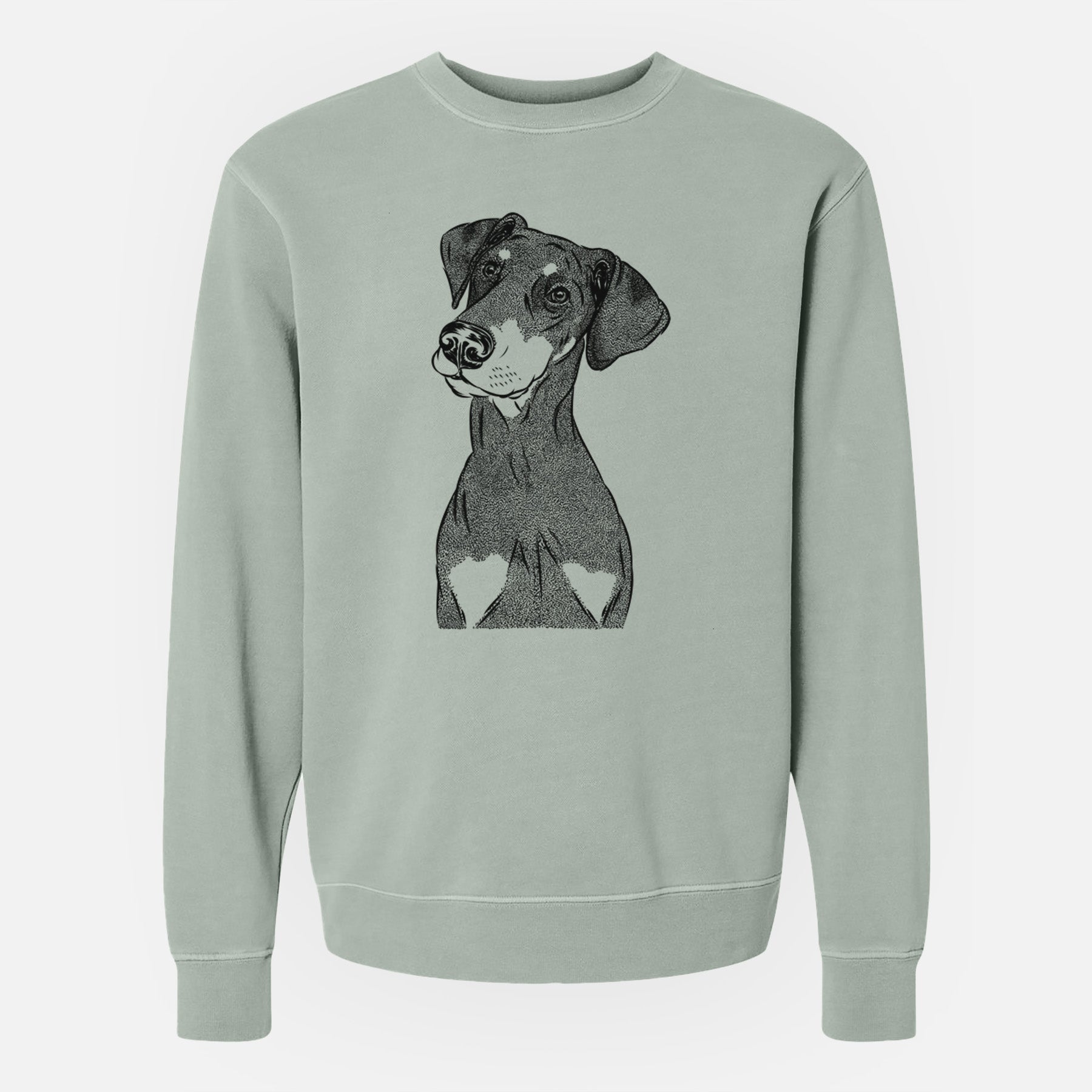 Bare Iroh the Doberman Pinscher - Unisex Pigment Dyed Crew Sweatshirt