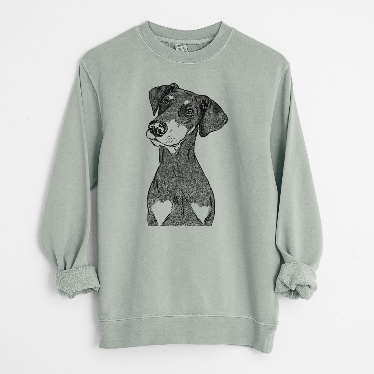 Bare Iroh the Doberman Pinscher - Unisex Pigment Dyed Crew Sweatshirt