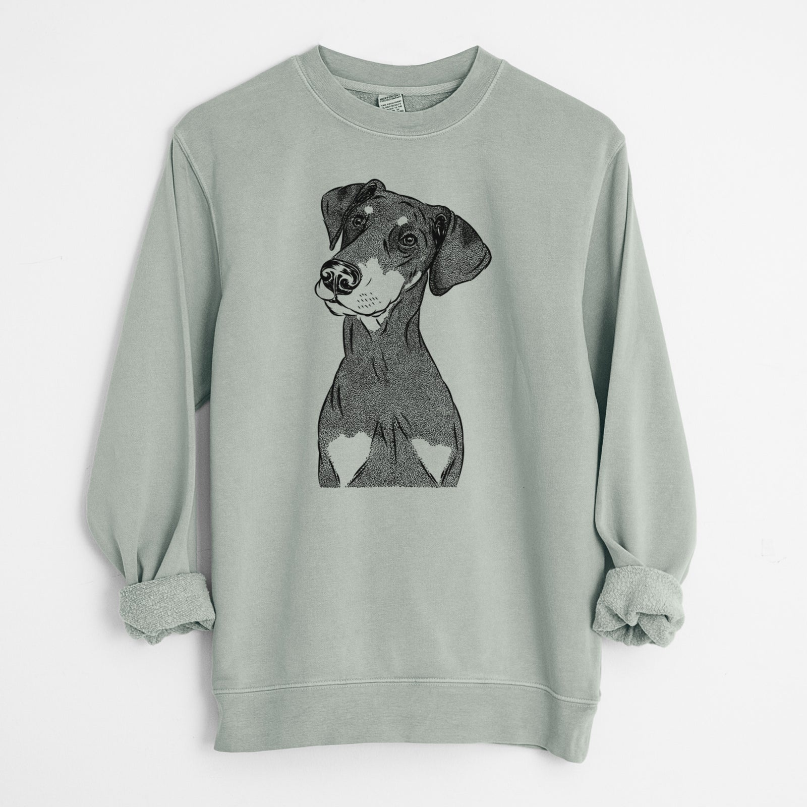 Bare Iroh the Doberman Pinscher - Unisex Pigment Dyed Crew Sweatshirt