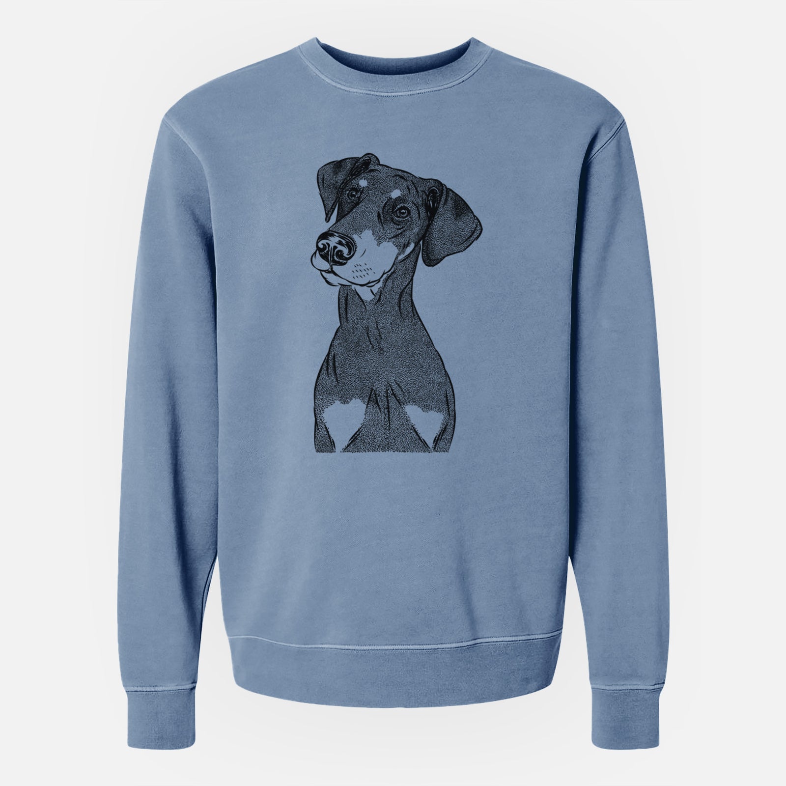 Bare Iroh the Doberman Pinscher - Unisex Pigment Dyed Crew Sweatshirt