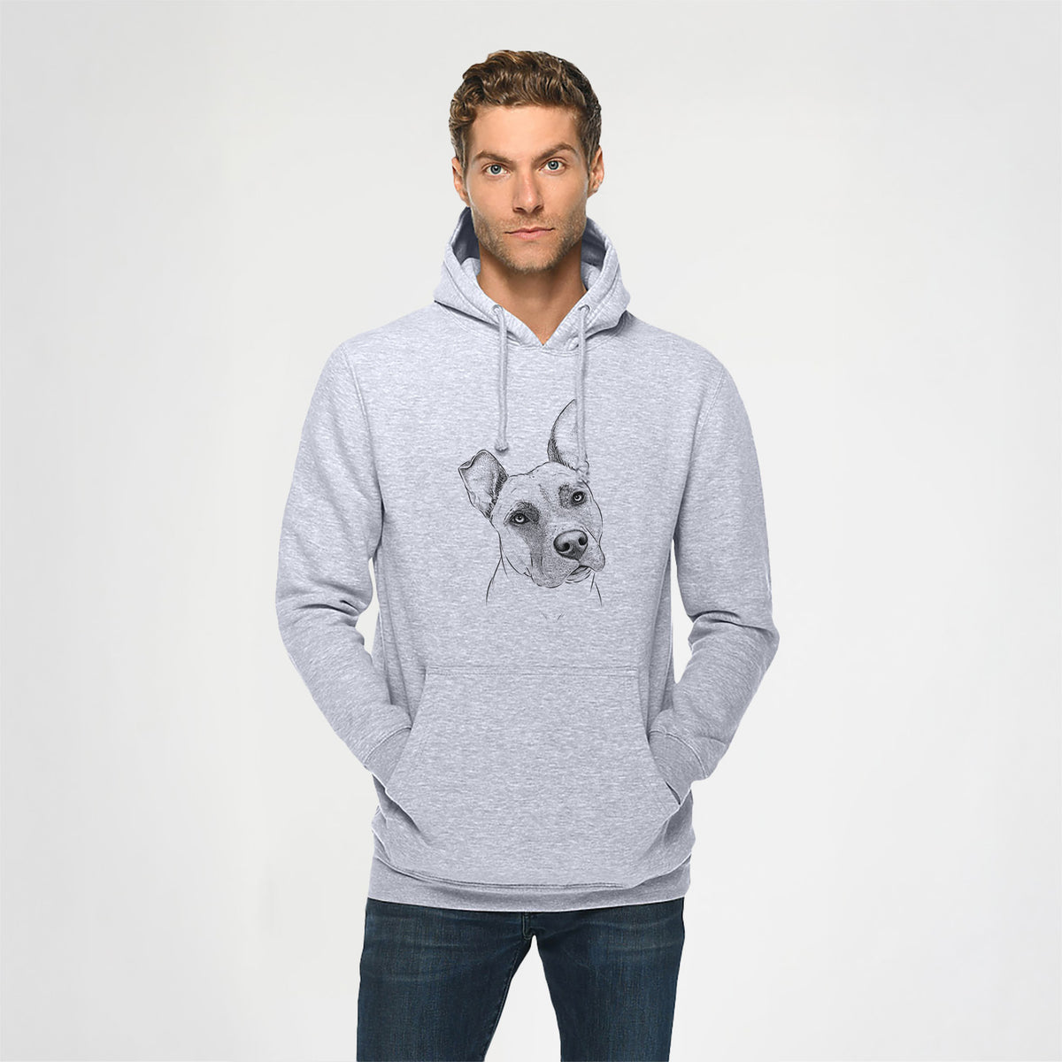 Ivy the Pitbull Mix- Heavyweight Fleece Hoodie
