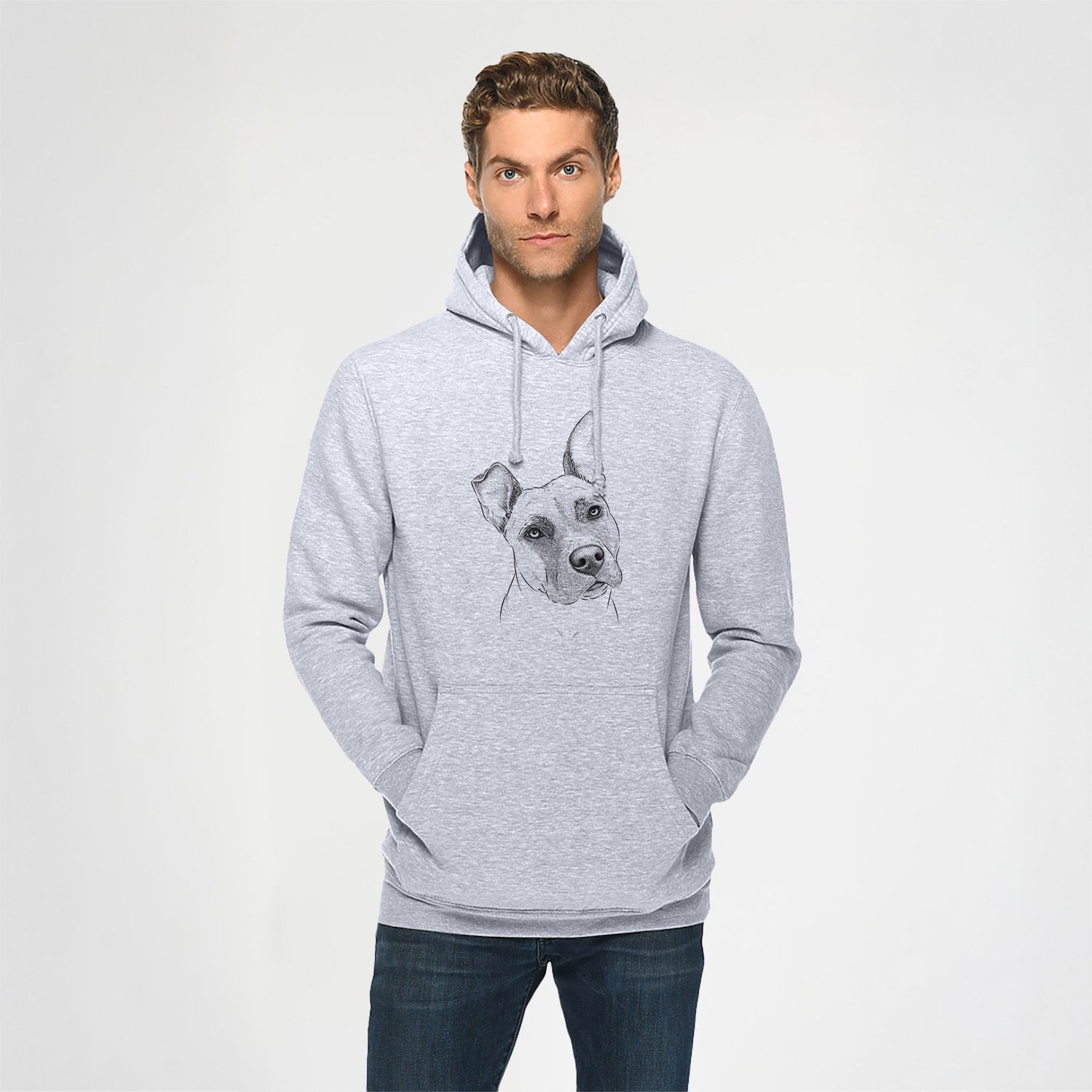 Ivy the Pitbull Mix- Heavyweight Fleece Hoodie