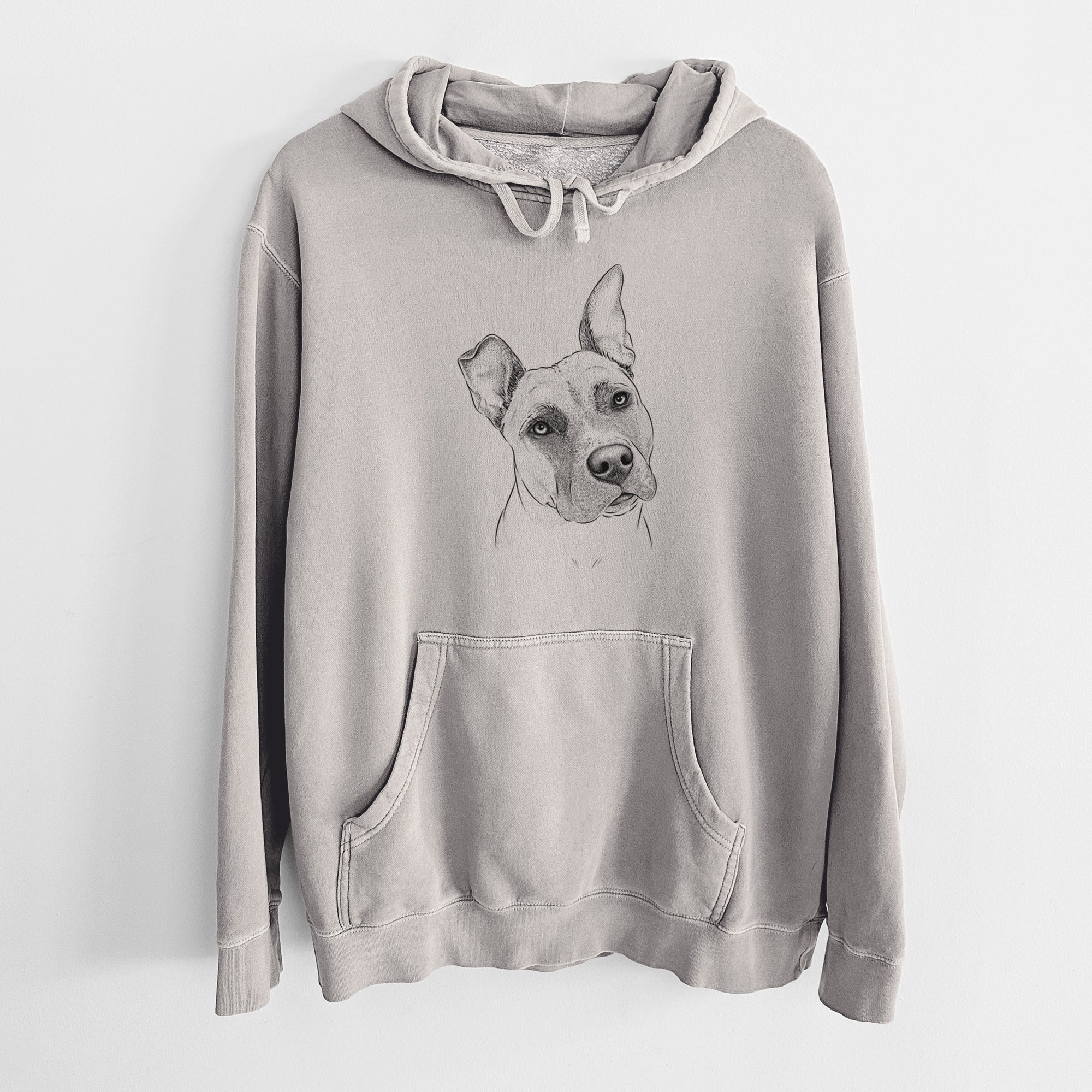 Bare Ivy the Pitbull Mix - Unisex Pigment Dyed Hoodie