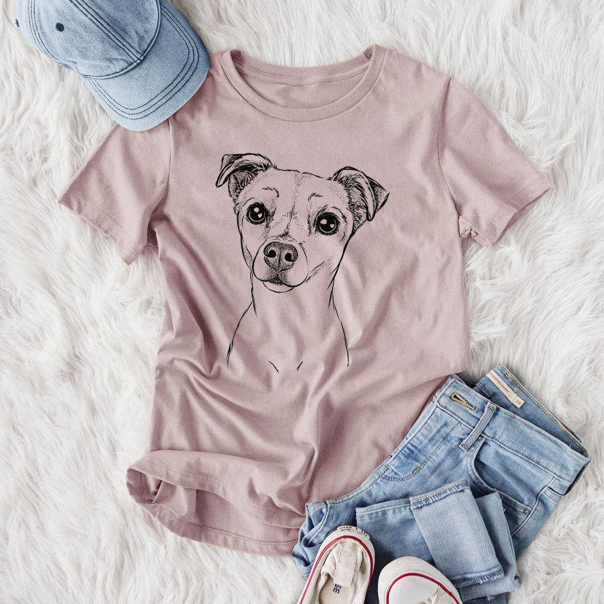 Bare Izzy the Chiweenie - Women's Lightweight Relaxed Fit 100% Cotton Crewneck