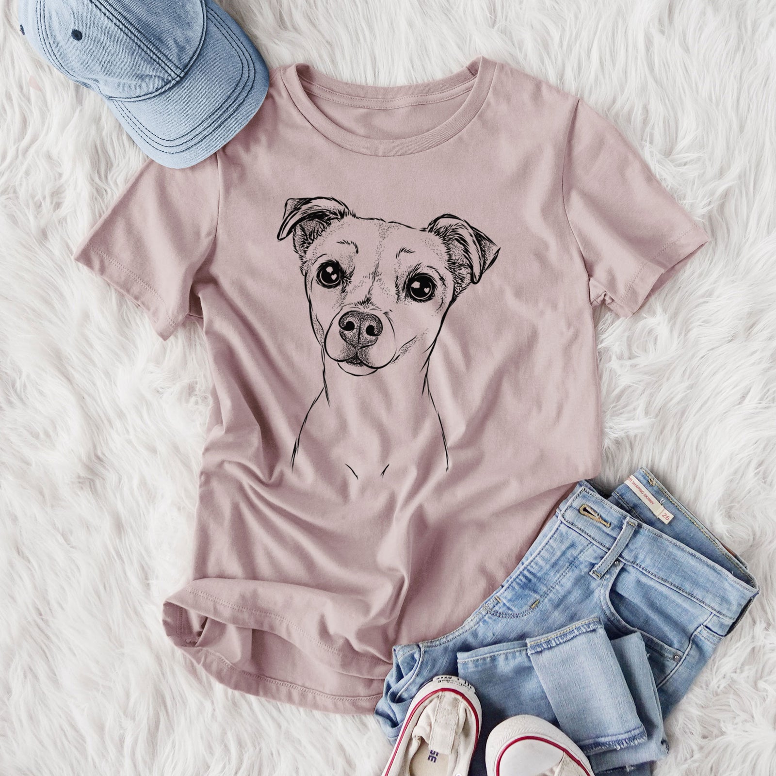 Bare Izzy the Chiweenie - Women's Lightweight Relaxed Fit 100% Cotton Crewneck