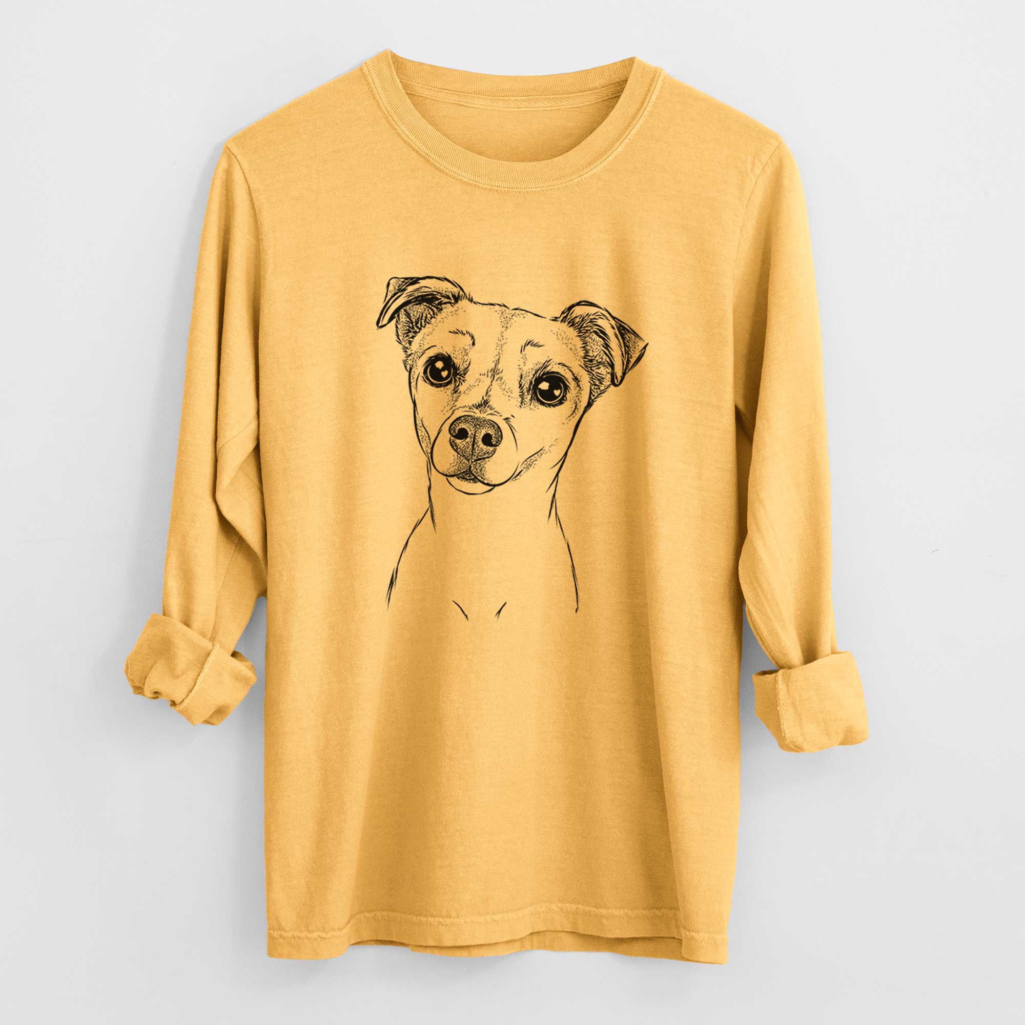 Bare Izzy the Chiweenie - Men's Heavyweight 100% Cotton Long Sleeve