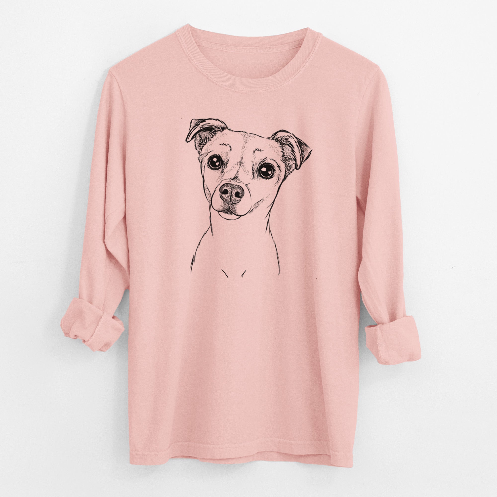 Bare Izzy the Chiweenie - Men's Heavyweight 100% Cotton Long Sleeve