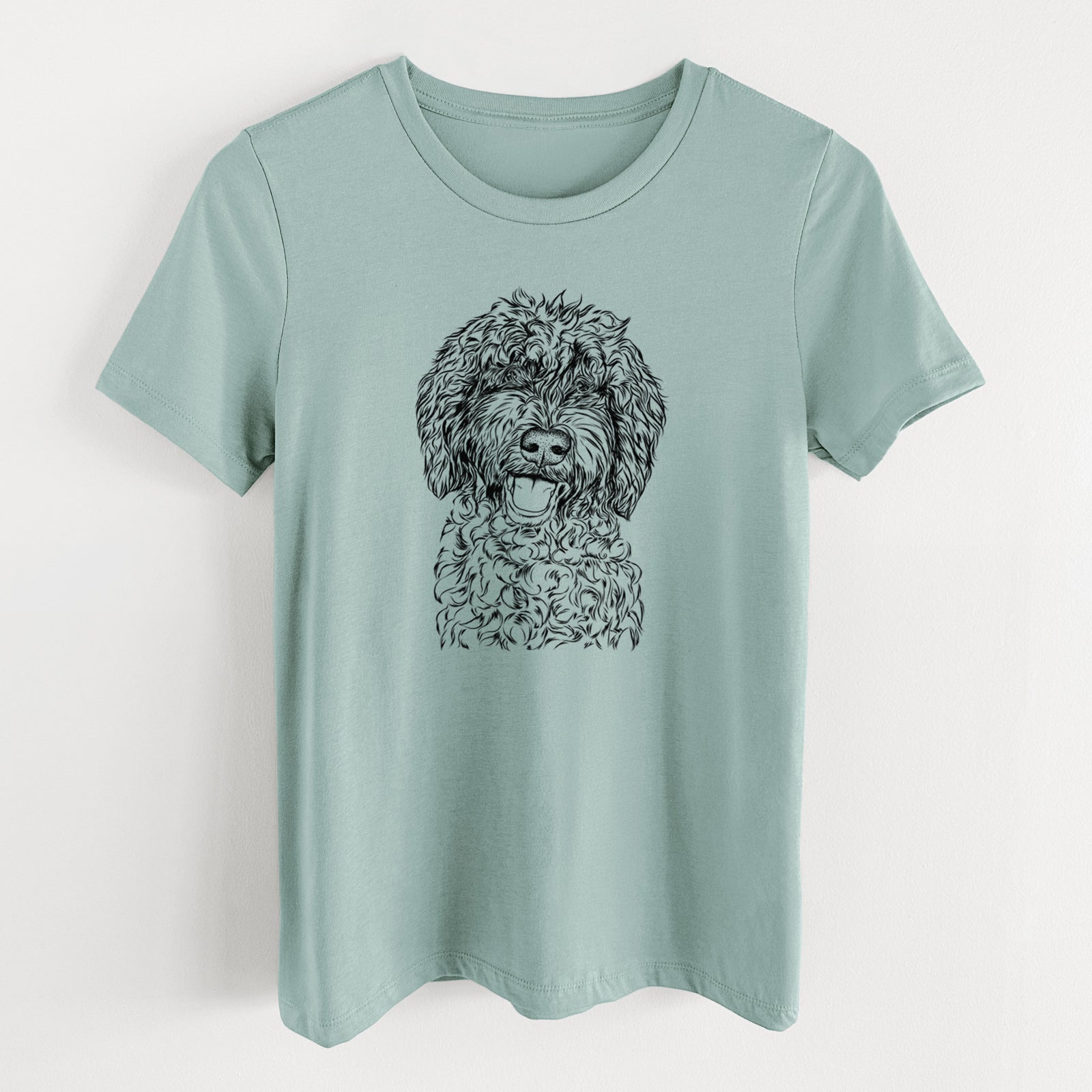Bare Jack the Chocolate Labradoodle - Women's Lightweight Relaxed Fit 100% Cotton Crewneck