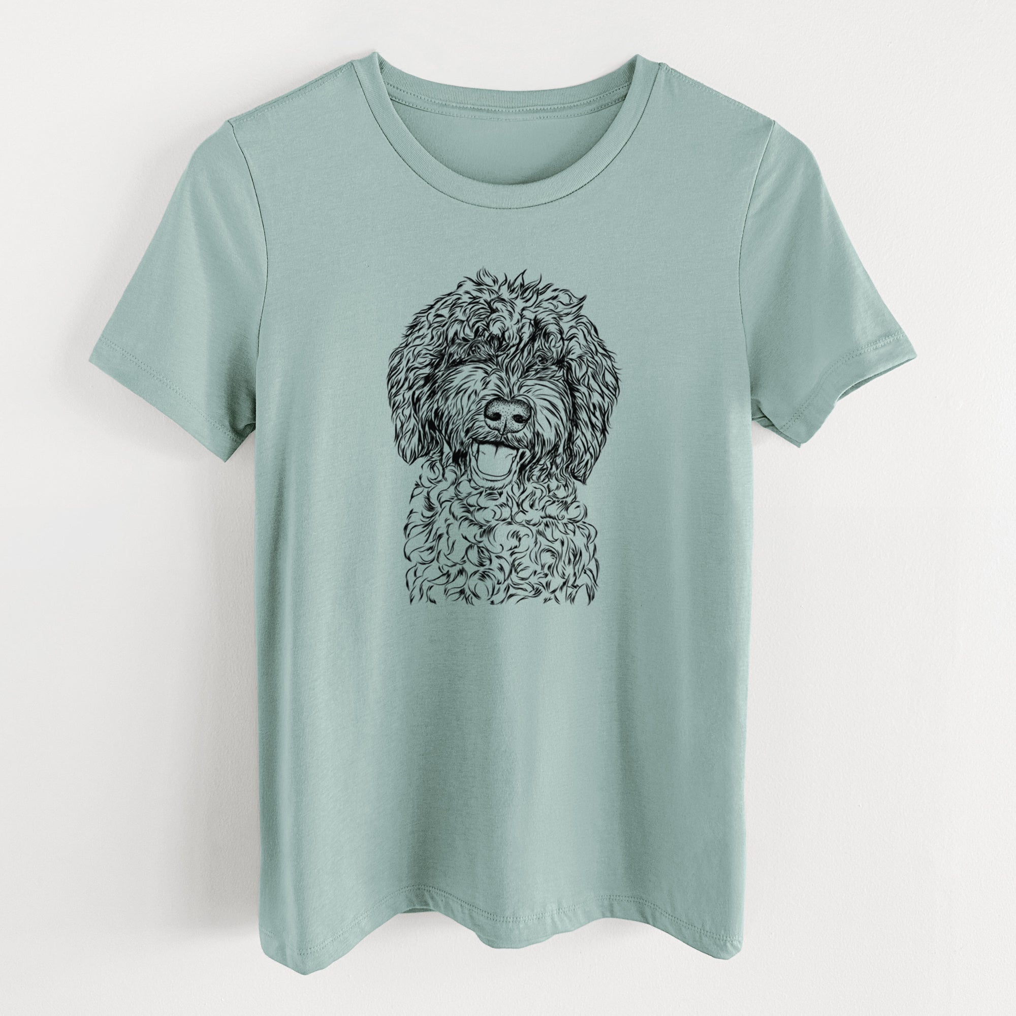 Bare Jack the Chocolate Labradoodle - Women's Lightweight Relaxed Fit 100% Cotton Crewneck