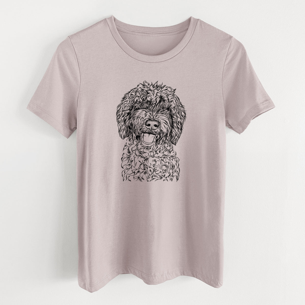 Bare Jack the Chocolate Labradoodle - Women's Lightweight Relaxed Fit 100% Cotton Crewneck
