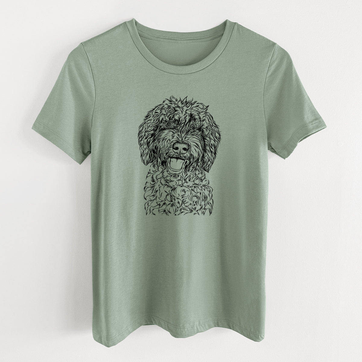 Bare Jack the Chocolate Labradoodle - Women's Lightweight Relaxed Fit 100% Cotton Crewneck