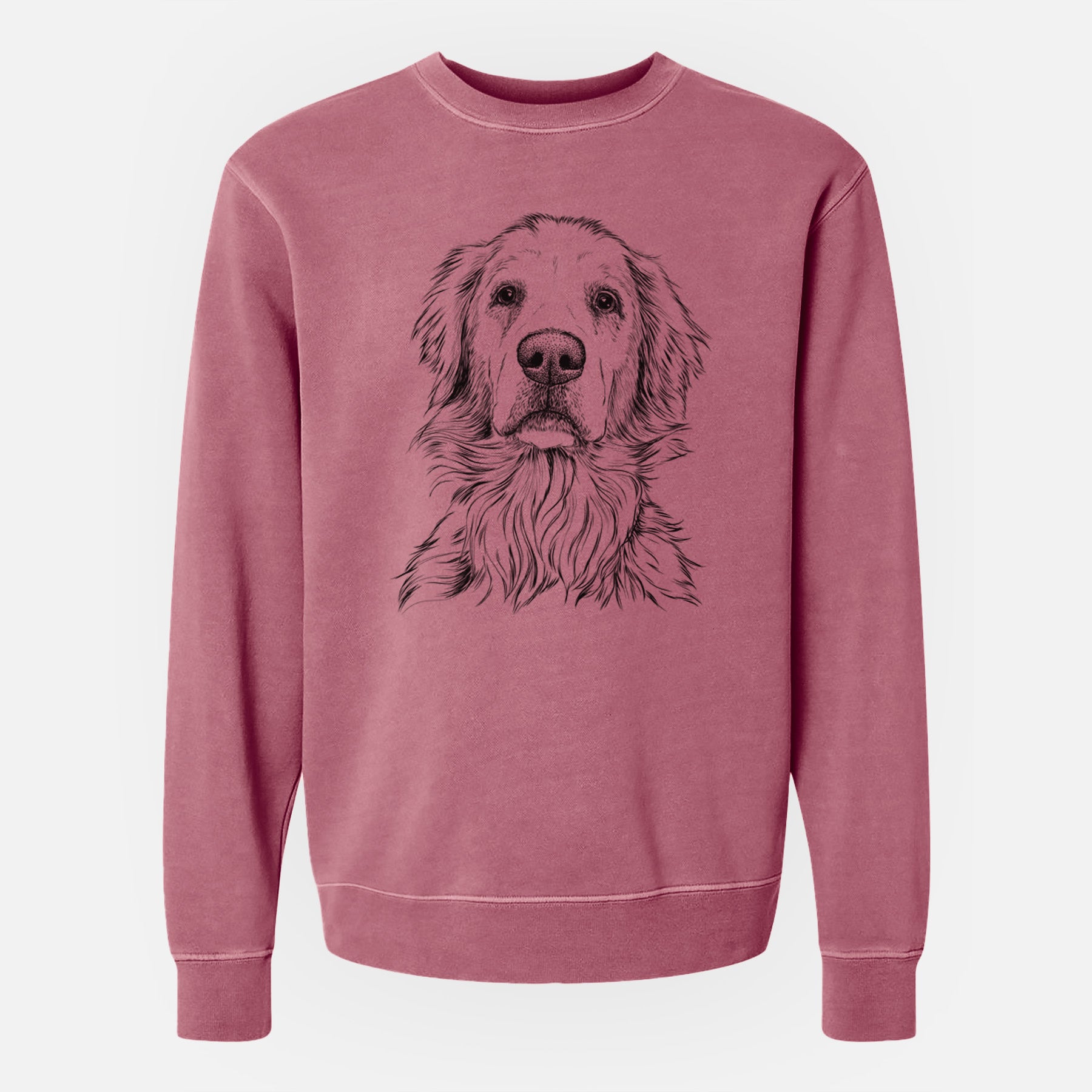 Bare Jake aroni the Golden Retriever - Unisex Pigment Dyed Crew Sweatshirt