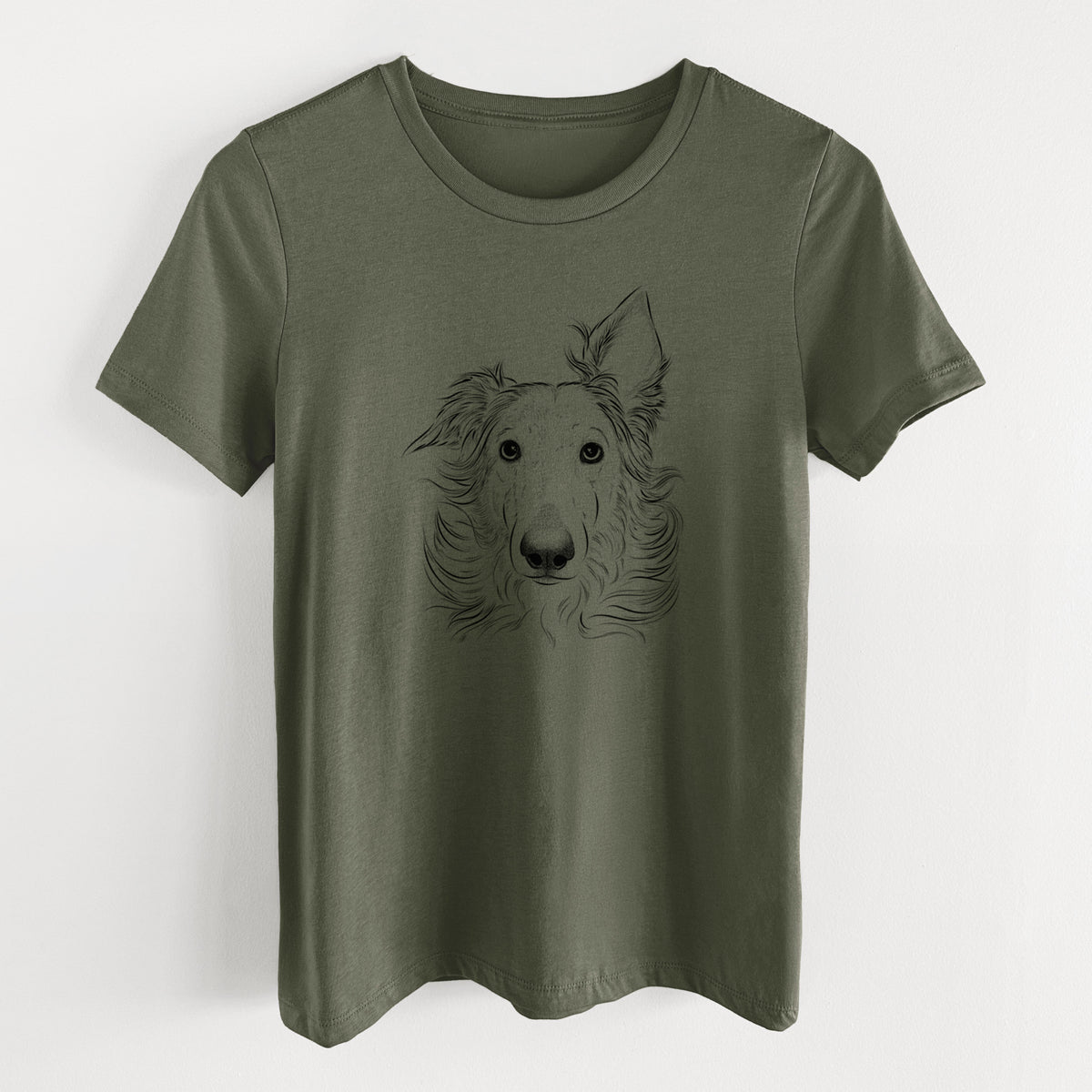 Bare Jasha the Borzoi - Women's Lightweight Relaxed Fit 100% Cotton Crewneck