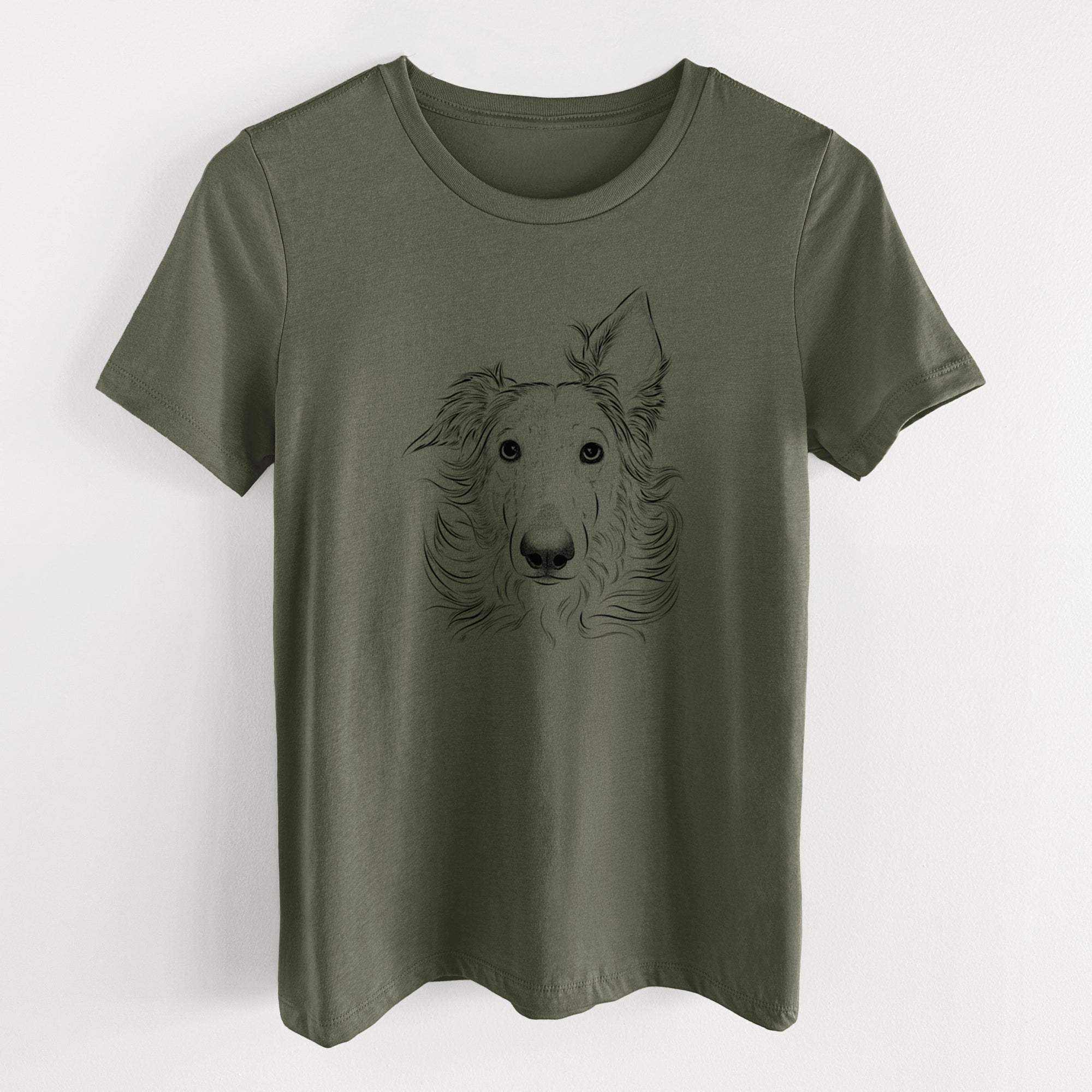 Bare Jasha the Borzoi - Women's Lightweight Relaxed Fit 100% Cotton Crewneck