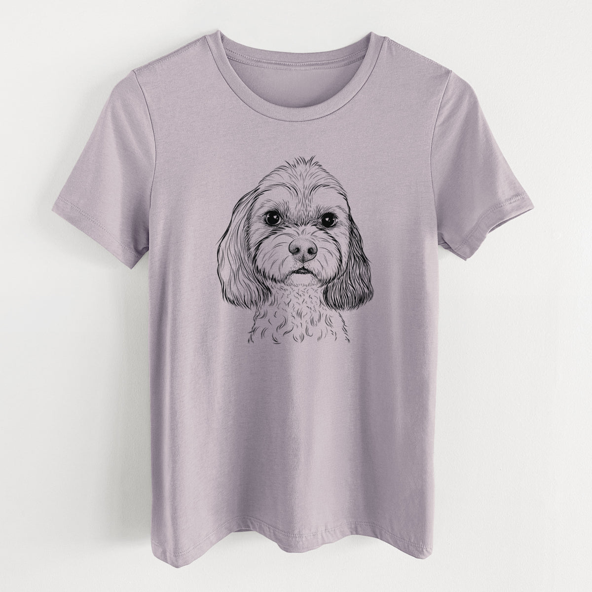 Bare Jasper Diggins the Cavapoo - Women&#39;s Lightweight Relaxed Fit 100% Cotton Crewneck