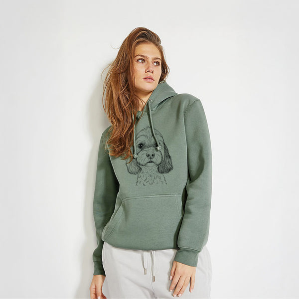 Jasper Diggins the Cavapoo- Heavyweight Fleece Hoodie - Inkopious