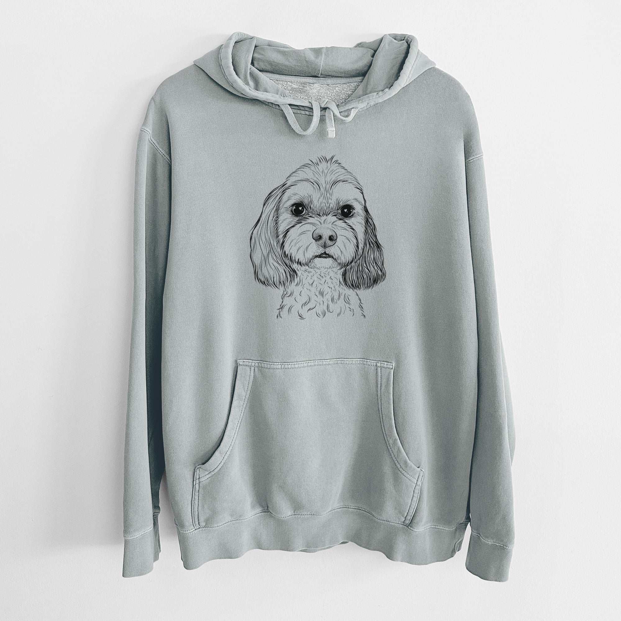 Bare Jasper Diggins the Cavapoo - Unisex Pigment Dyed Hoodie