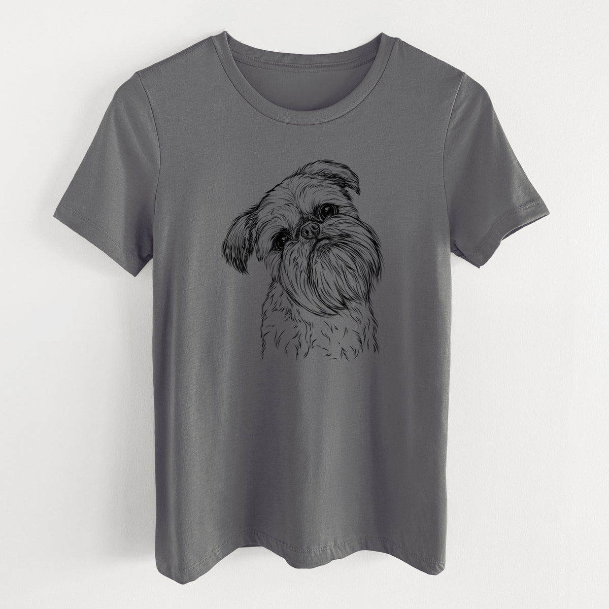 Bare Jasper Joe the Brussels Griffon - Women's Lightweight Relaxed Fit 100% Cotton Crewneck