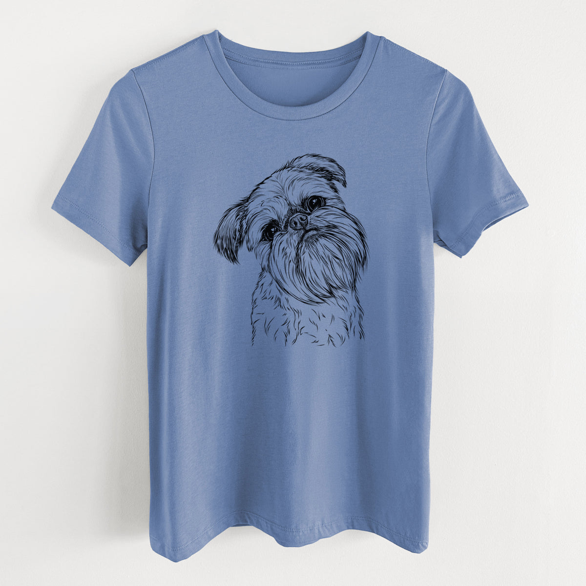 Bare Jasper Joe the Brussels Griffon - Women's Lightweight Relaxed Fit 100% Cotton Crewneck