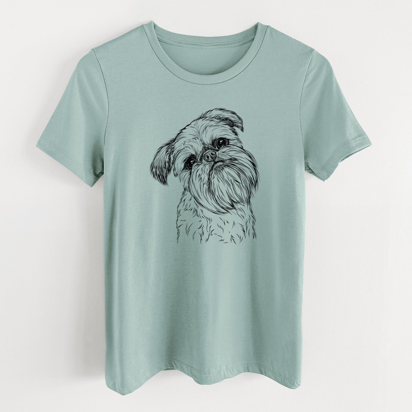Bare Jasper Joe the Brussels Griffon - Women's Lightweight Relaxed Fit 100% Cotton Crewneck