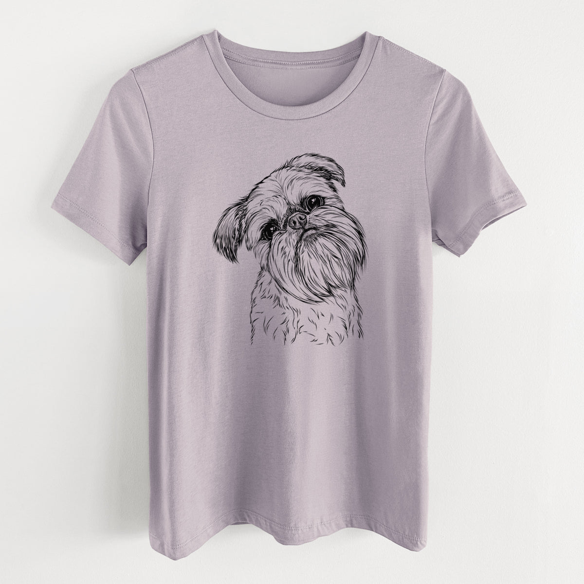 Bare Jasper Joe the Brussels Griffon - Women's Lightweight Relaxed Fit 100% Cotton Crewneck