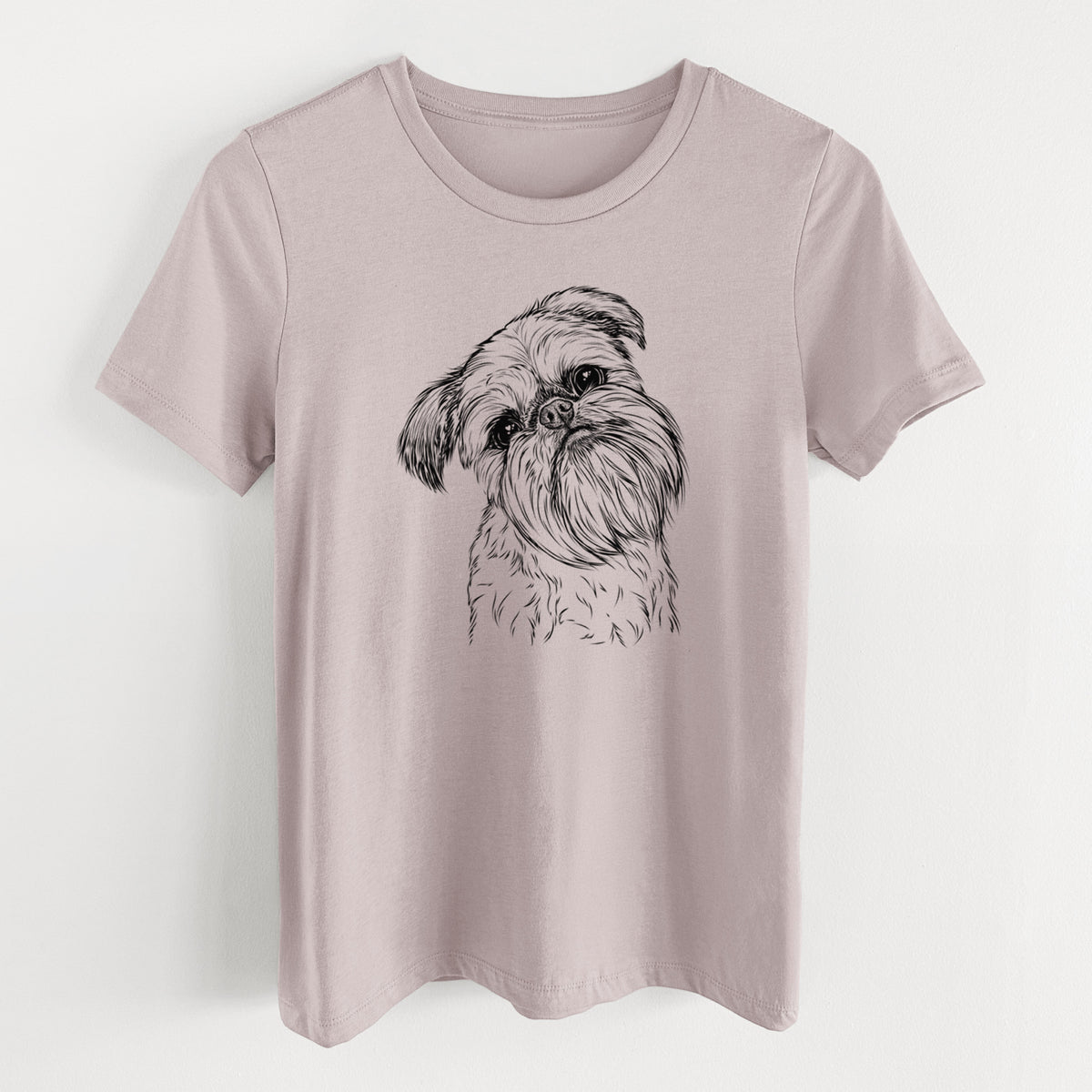 Bare Jasper Joe the Brussels Griffon - Women's Lightweight Relaxed Fit 100% Cotton Crewneck