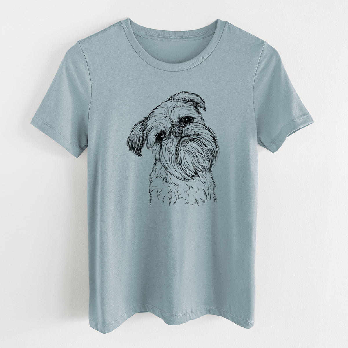 Bare Jasper Joe the Brussels Griffon - Women's Lightweight Relaxed Fit 100% Cotton Crewneck