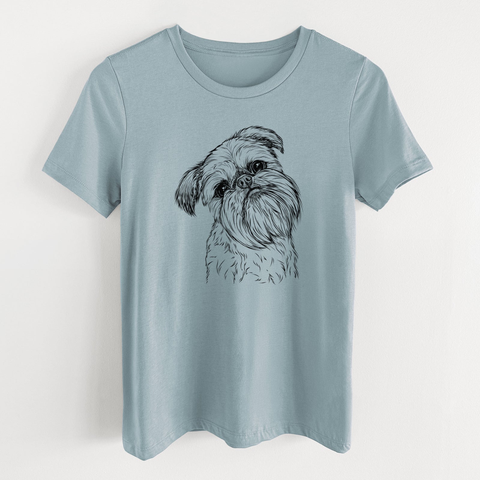 Bare Jasper Joe the Brussels Griffon - Women's Lightweight Relaxed Fit 100% Cotton Crewneck
