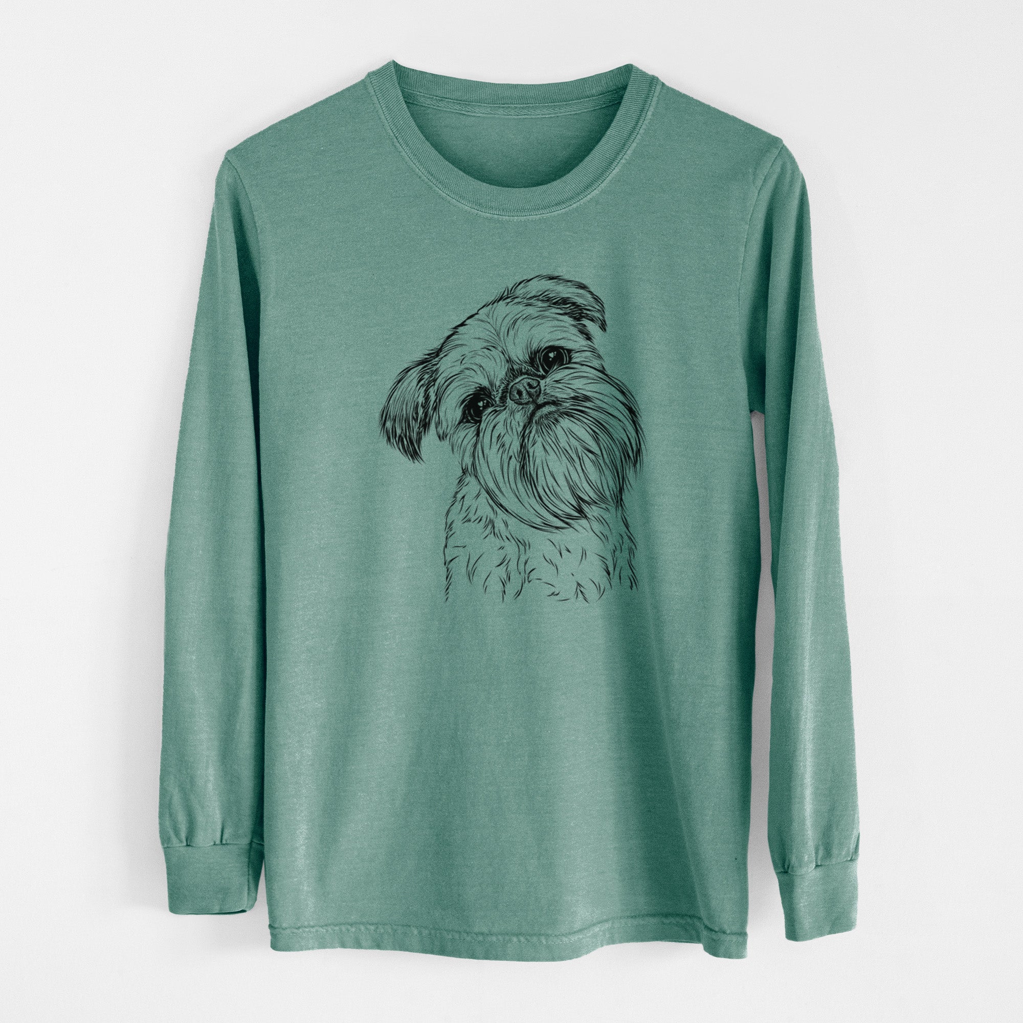 Bare Jasper Joe the Brussels Griffon - Men's Heavyweight 100% Cotton Long Sleeve