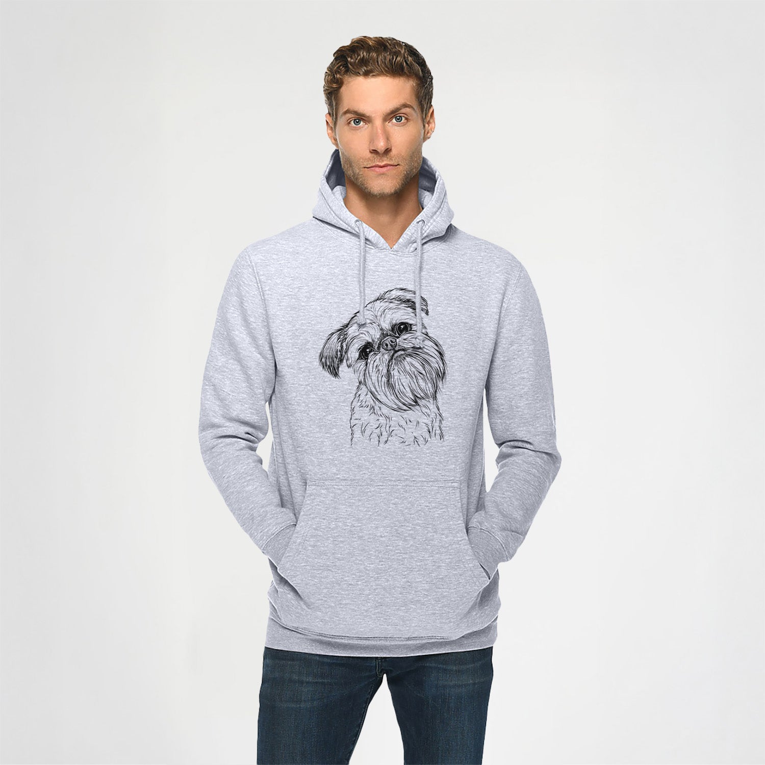 Jasper Joe the Brussels Griffon- Heavyweight Fleece Hoodie