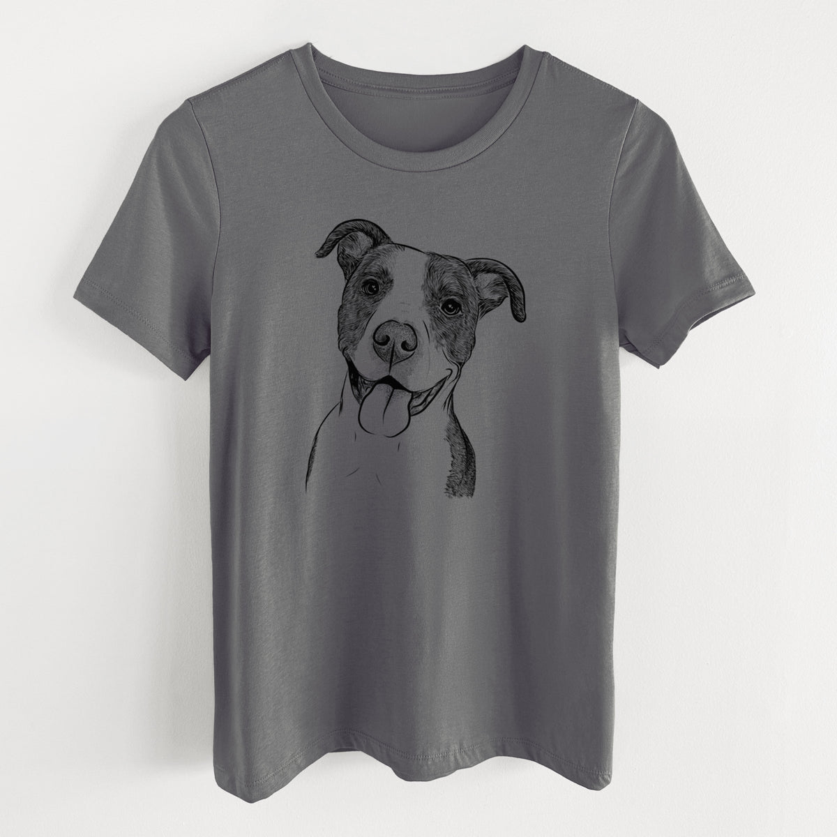 Bare Jax the American Pitbull Terrier Mix - Women's Lightweight Relaxed Fit 100% Cotton Crewneck