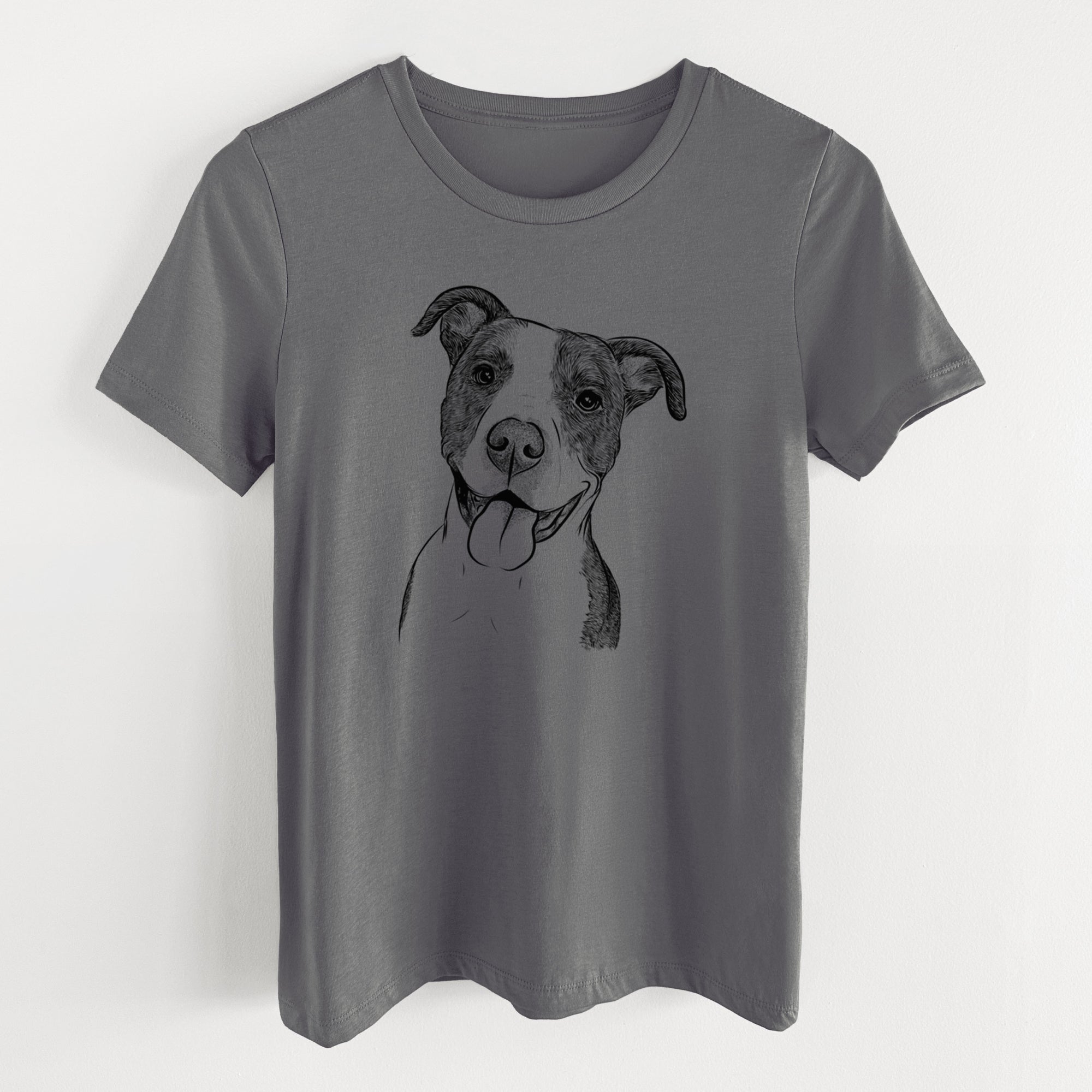 Bare Jax the American Pitbull Terrier Mix - Women's Lightweight Relaxed Fit 100% Cotton Crewneck