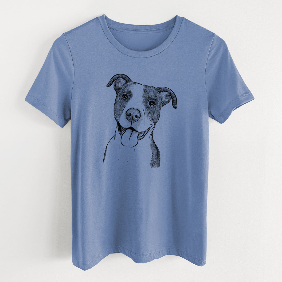 Bare Jax the American Pitbull Terrier Mix - Women's Lightweight Relaxed Fit 100% Cotton Crewneck