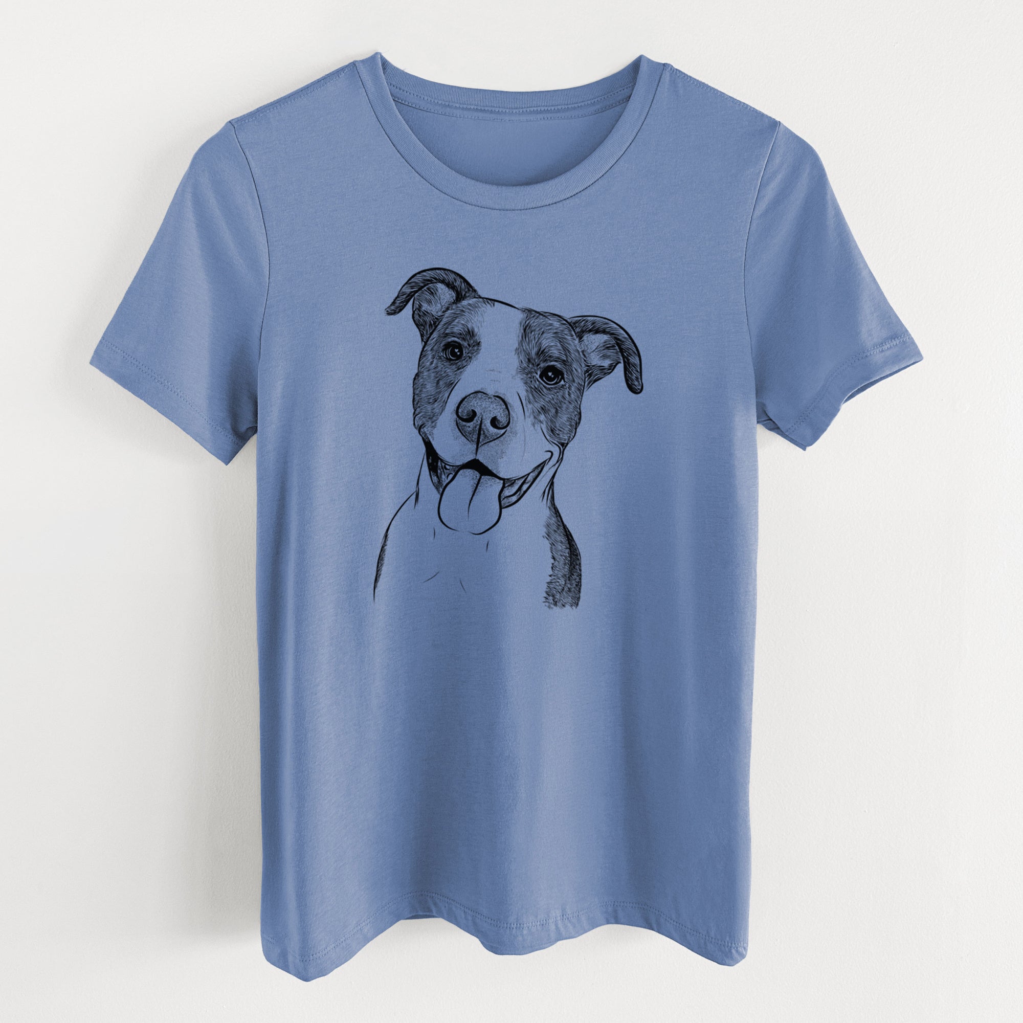 Bare Jax the American Pitbull Terrier Mix - Women's Lightweight Relaxed Fit 100% Cotton Crewneck