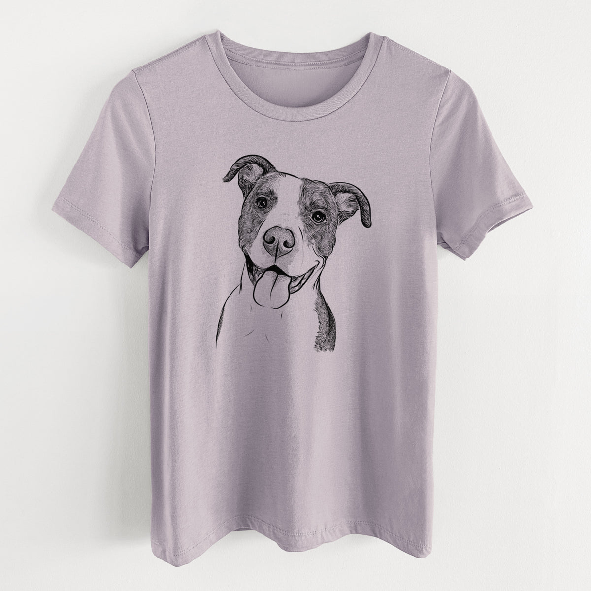 Bare Jax the American Pitbull Terrier Mix - Women&#39;s Lightweight Relaxed Fit 100% Cotton Crewneck