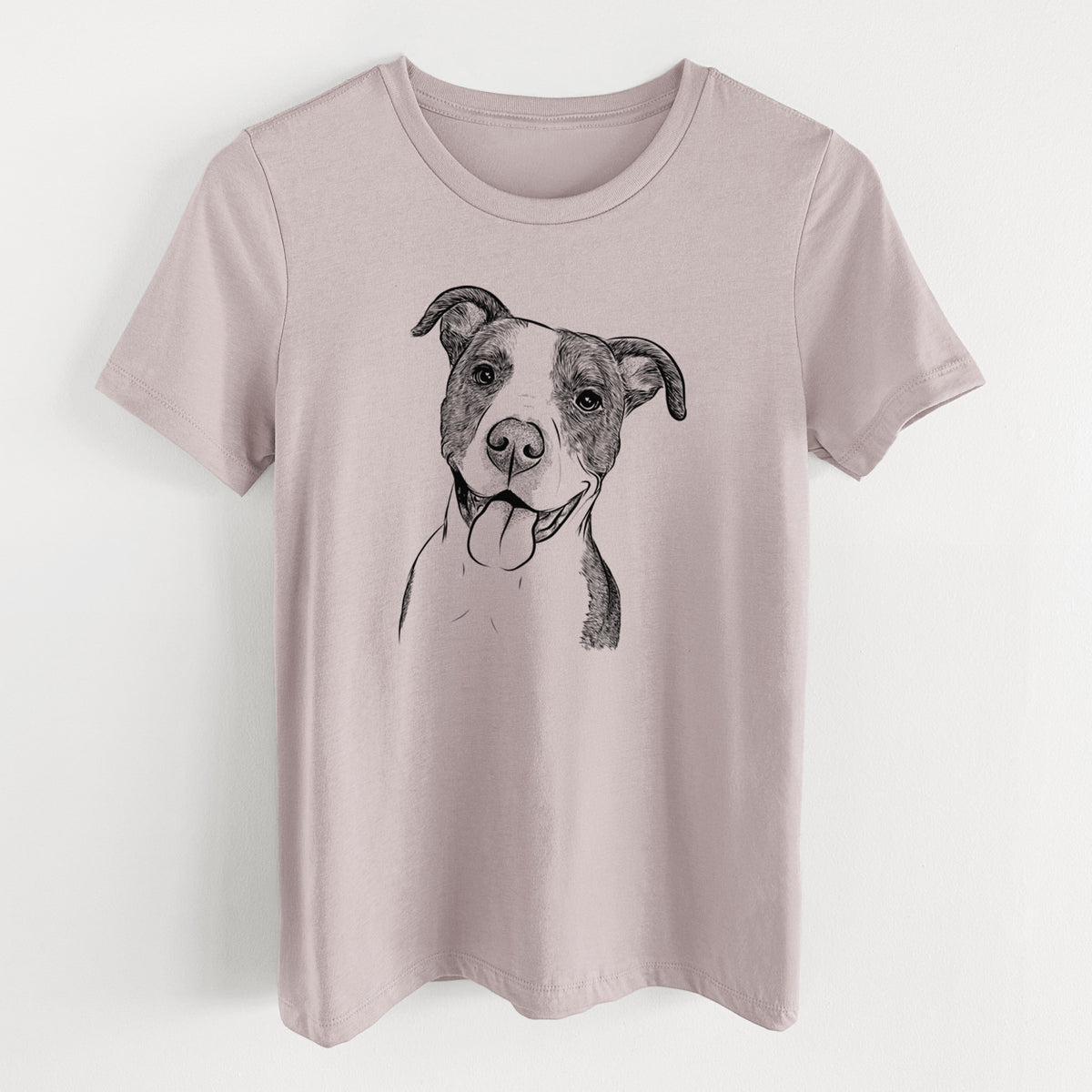 Bare Jax the American Pitbull Terrier Mix - Women's Lightweight Relaxed Fit 100% Cotton Crewneck