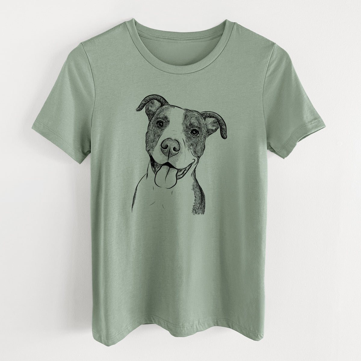 Bare Jax the American Pitbull Terrier Mix - Women's Lightweight Relaxed Fit 100% Cotton Crewneck