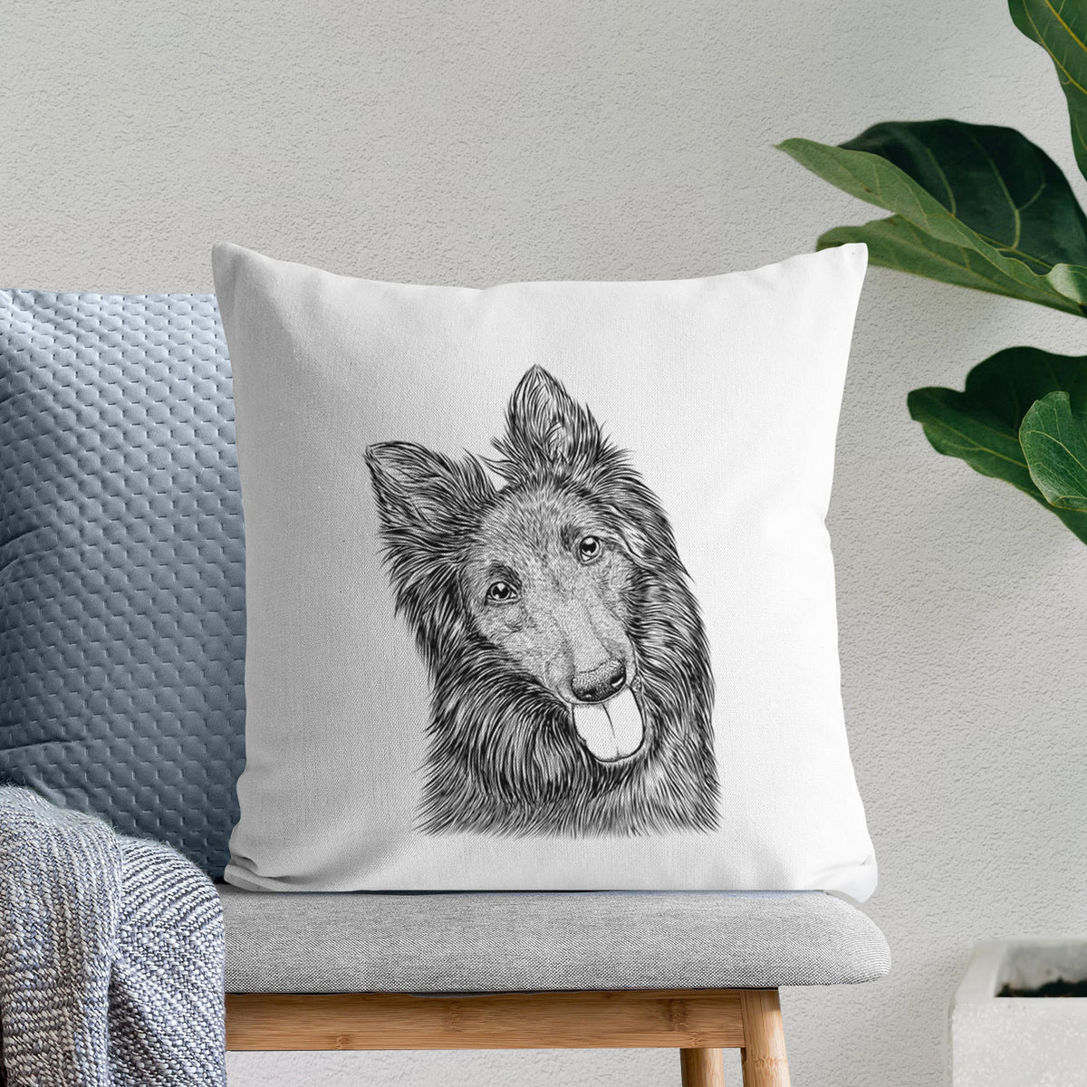 Jaxx the Belgian Tervuren - Throw Pillow Cover
