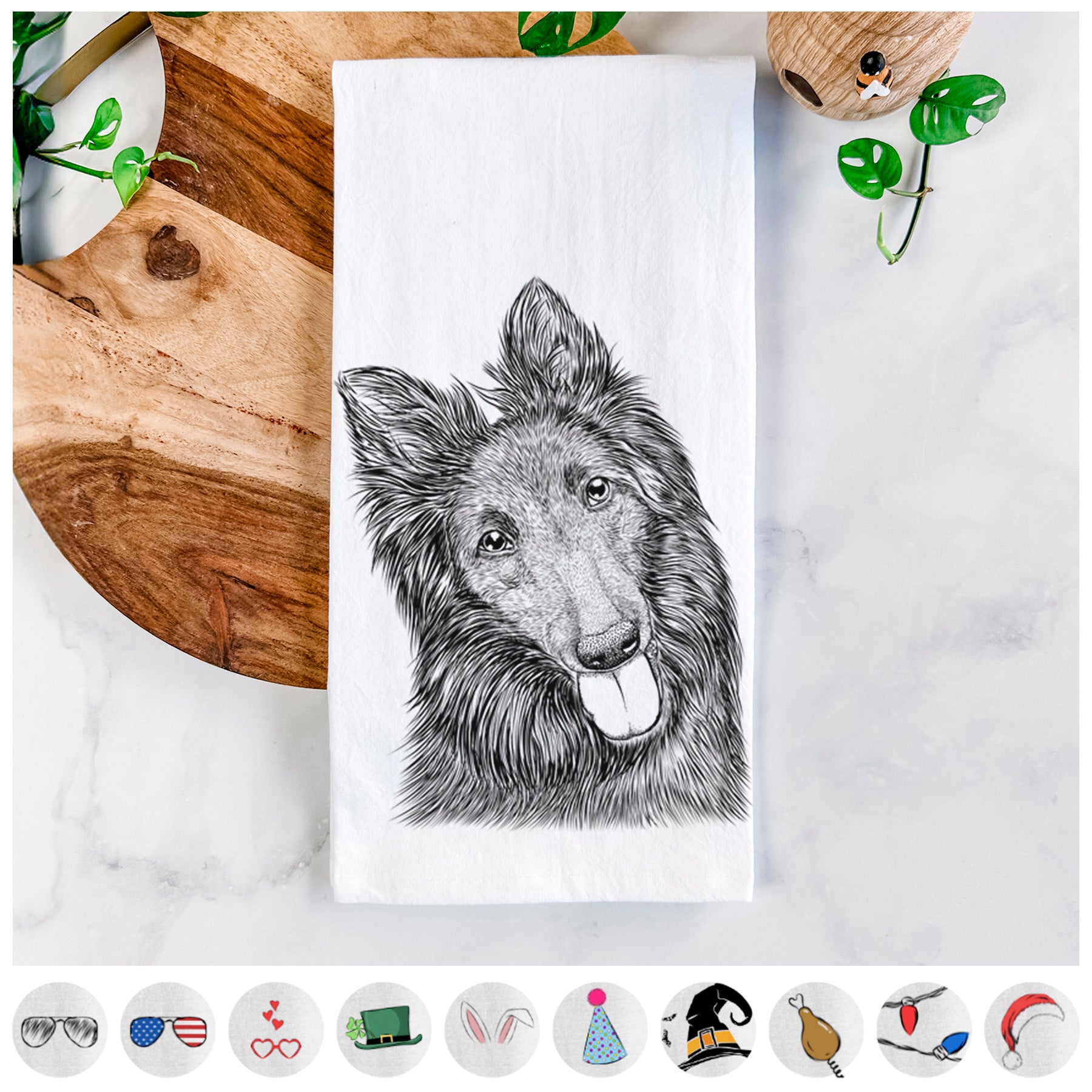 Jaxx the Belgian Tervuren Tea Towel