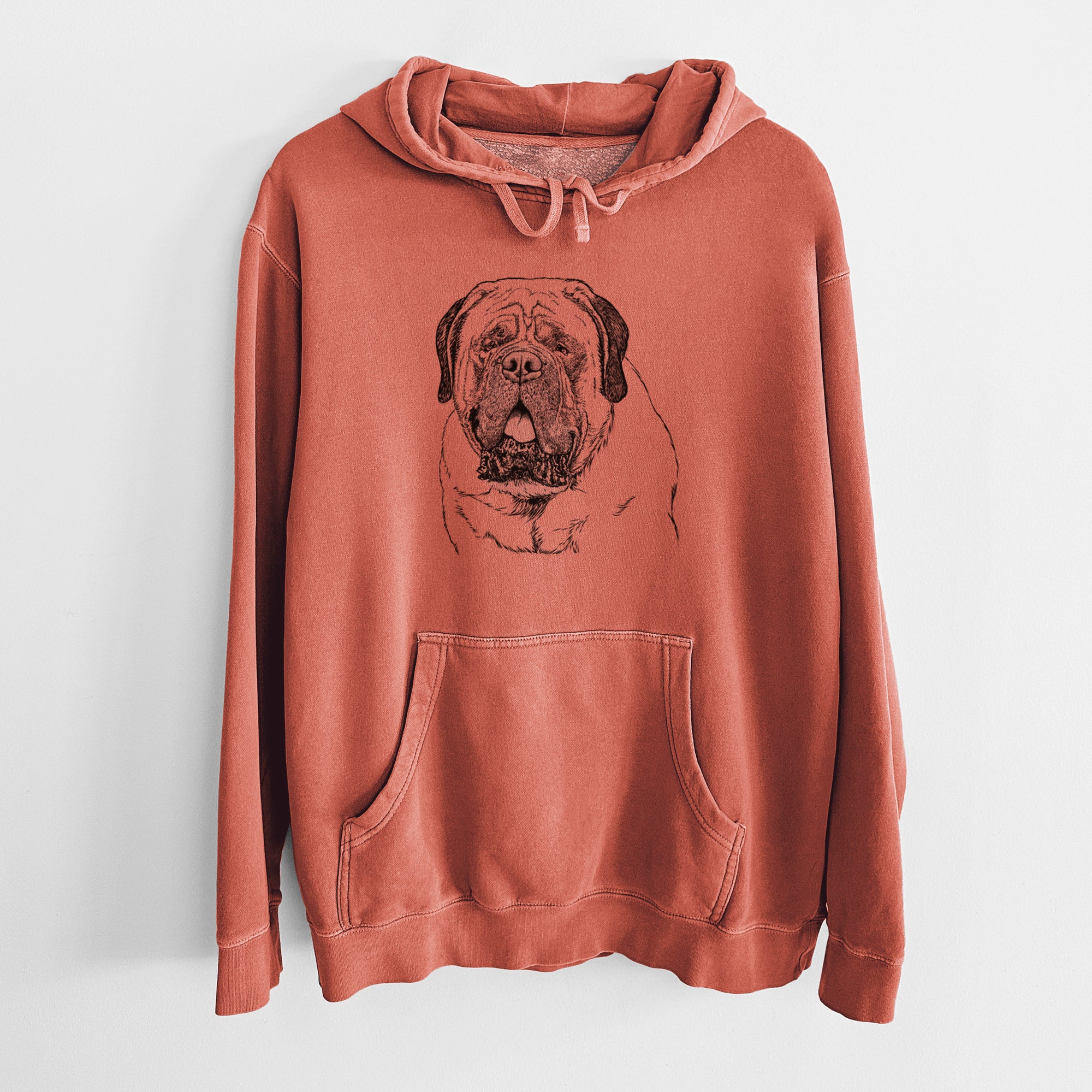 Bare Jed the English Mastiff - Unisex Pigment Dyed Hoodie