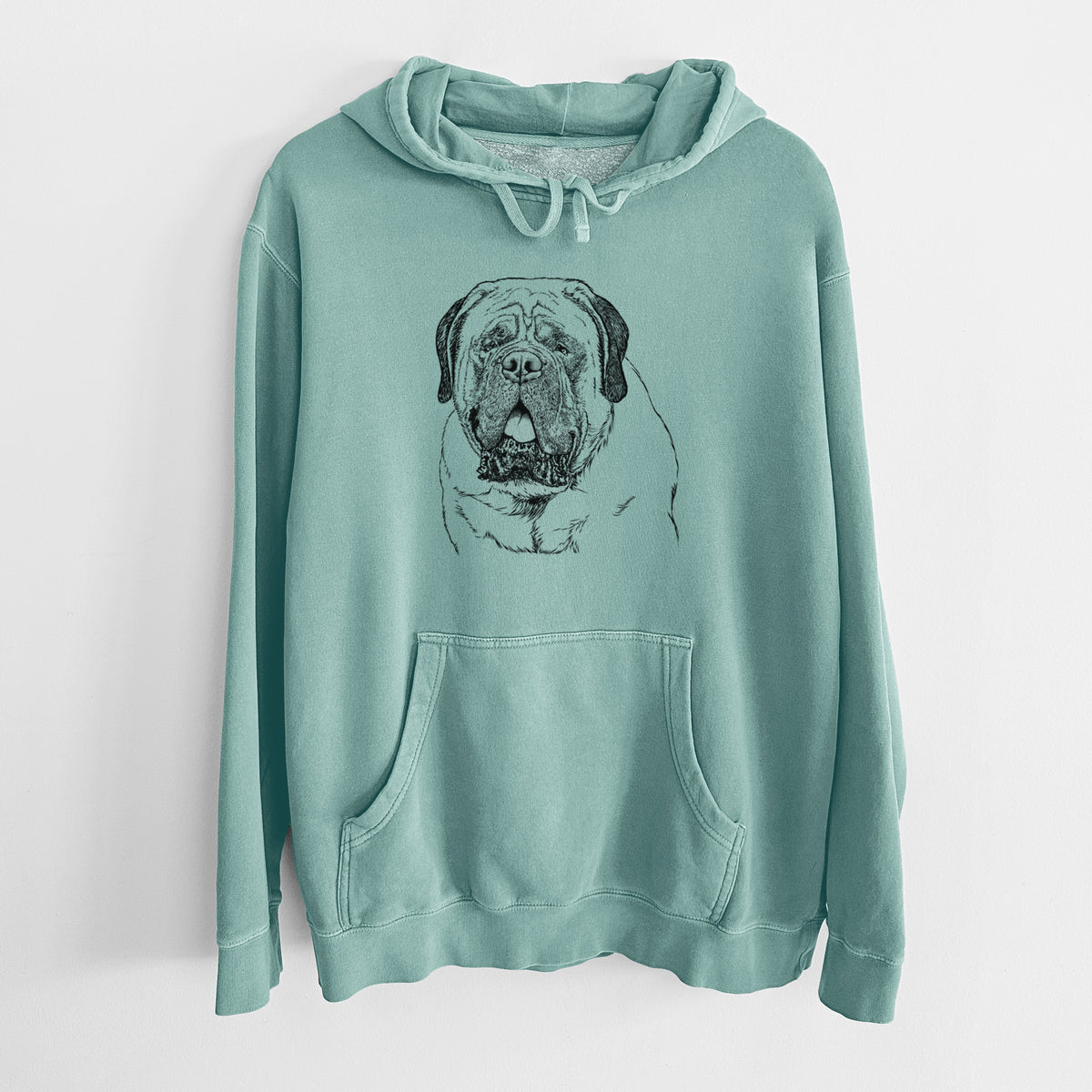Bare Jed the English Mastiff - Unisex Pigment Dyed Hoodie