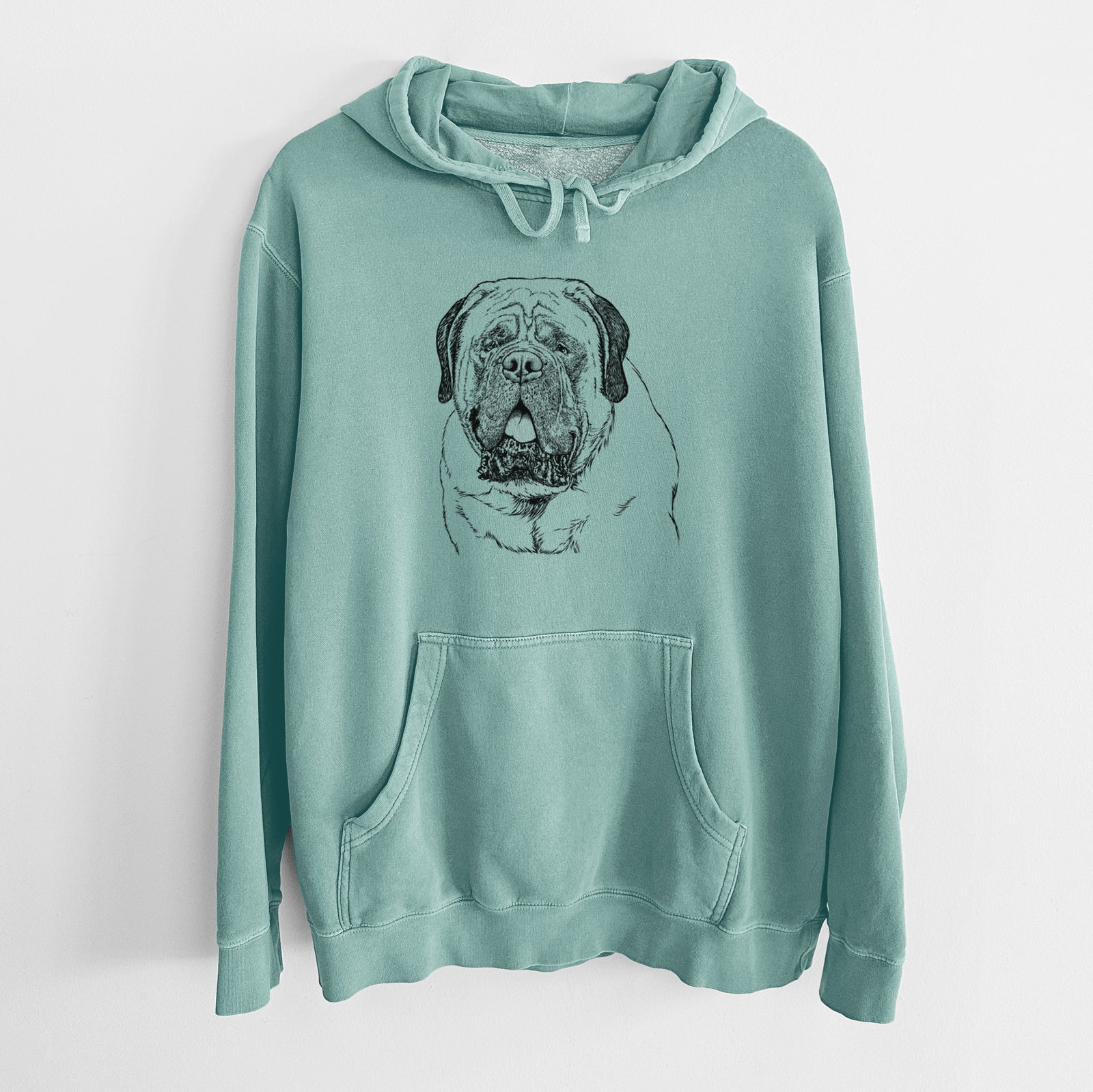 Bare Jed the English Mastiff - Unisex Pigment Dyed Hoodie