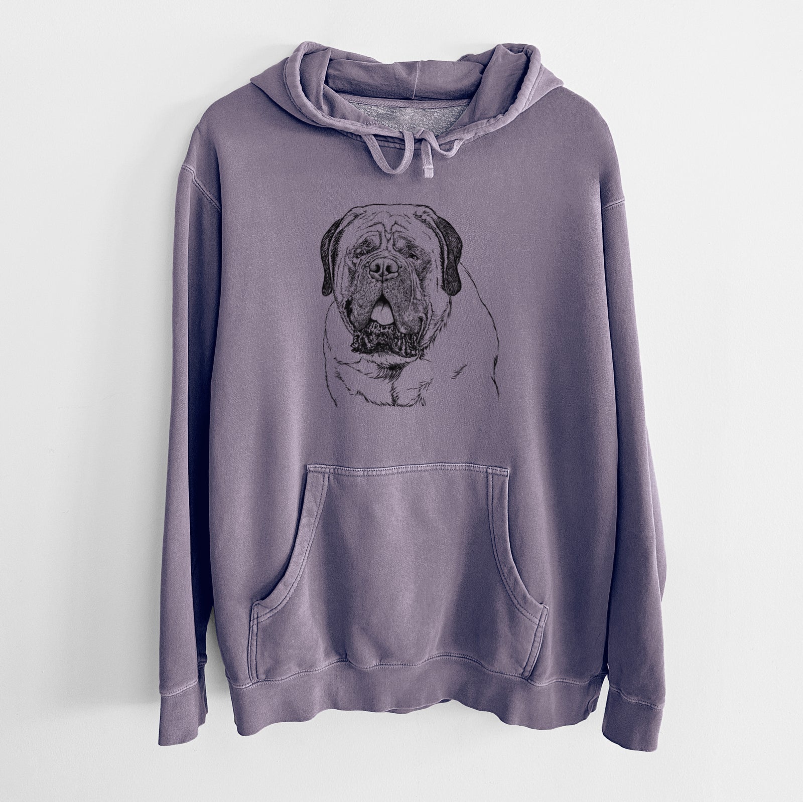 Bare Jed the English Mastiff - Unisex Pigment Dyed Hoodie