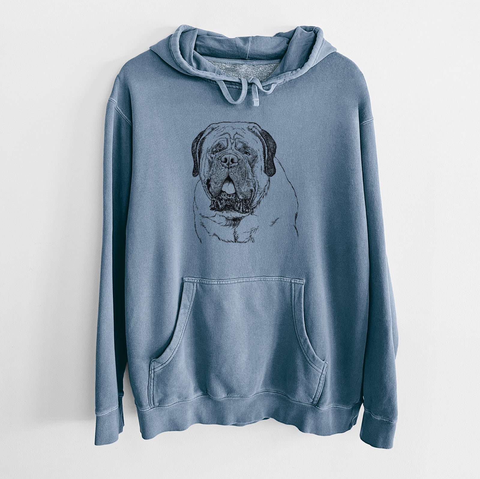Bare Jed the English Mastiff - Unisex Pigment Dyed Hoodie