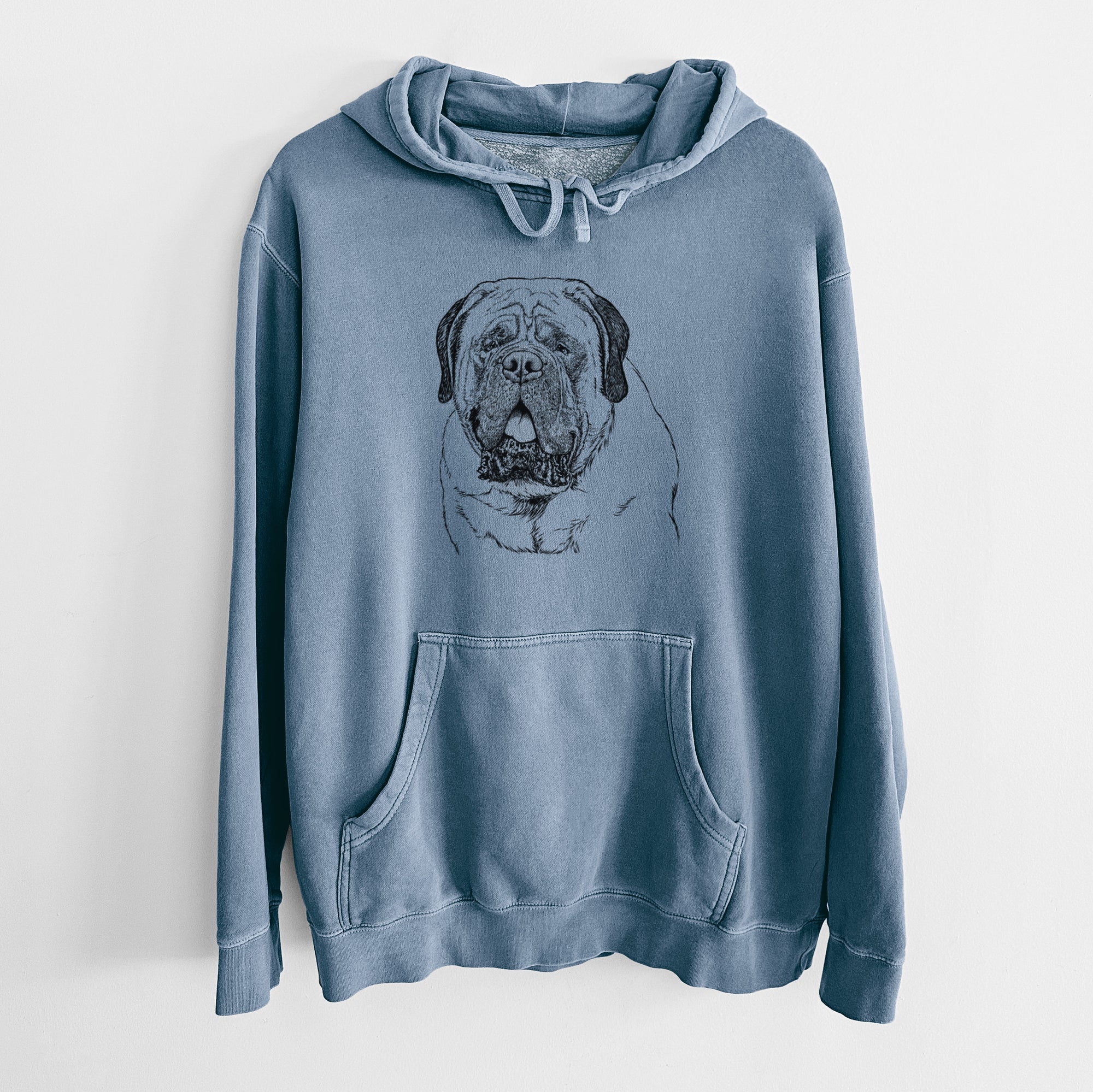 Bare Jed the English Mastiff - Unisex Pigment Dyed Hoodie