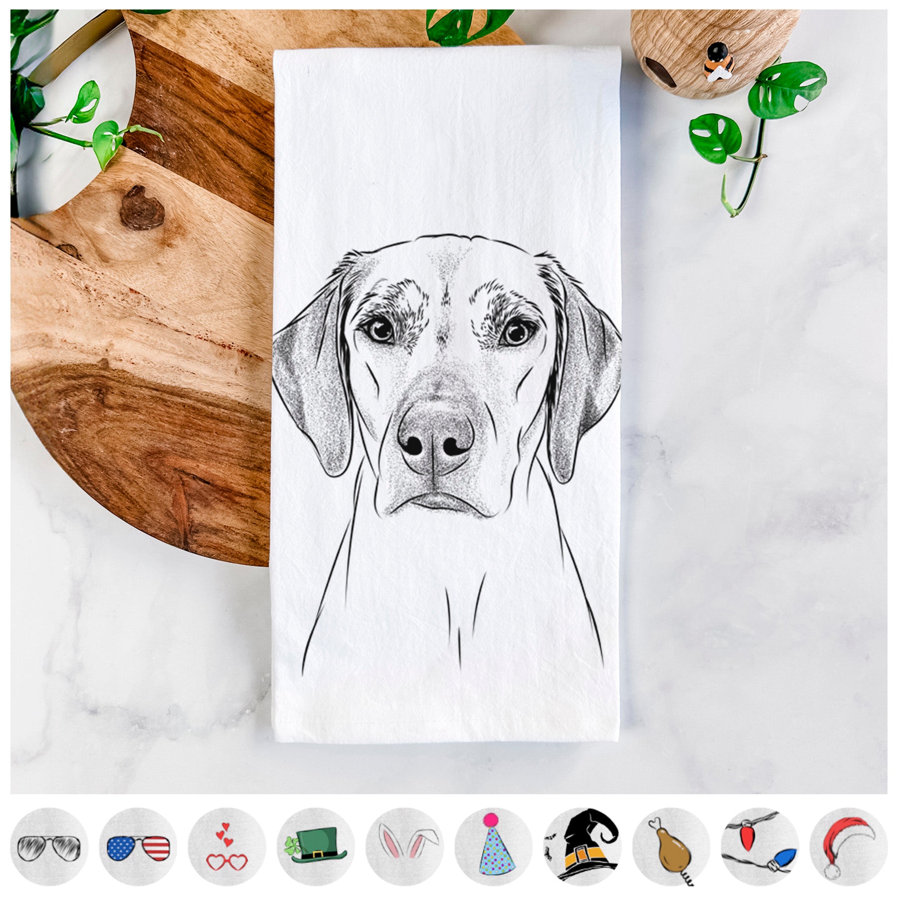 Jenga the Rhodesian Ridgeback Tea Towel