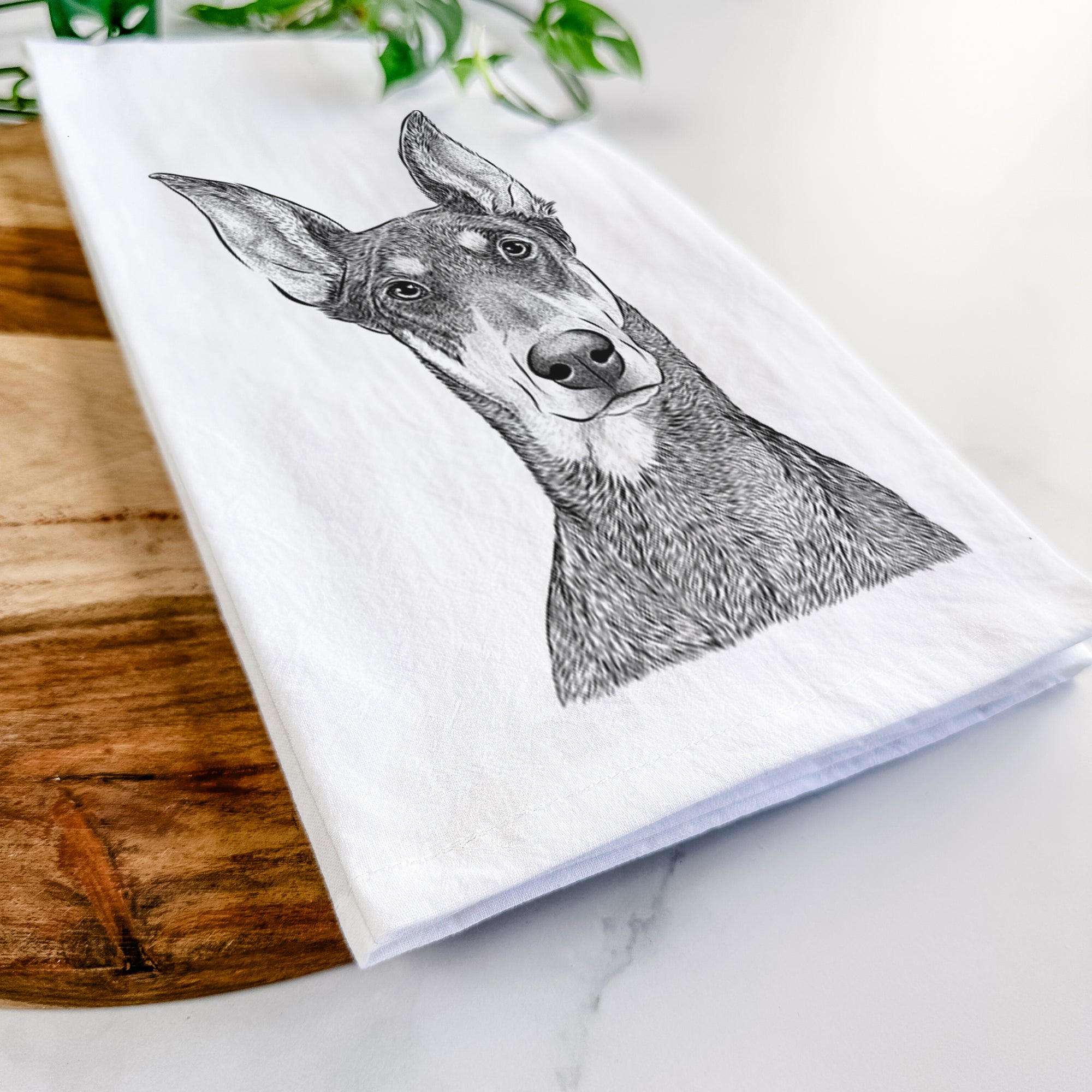 Jenna the Doberman Pinscher Tea Towel